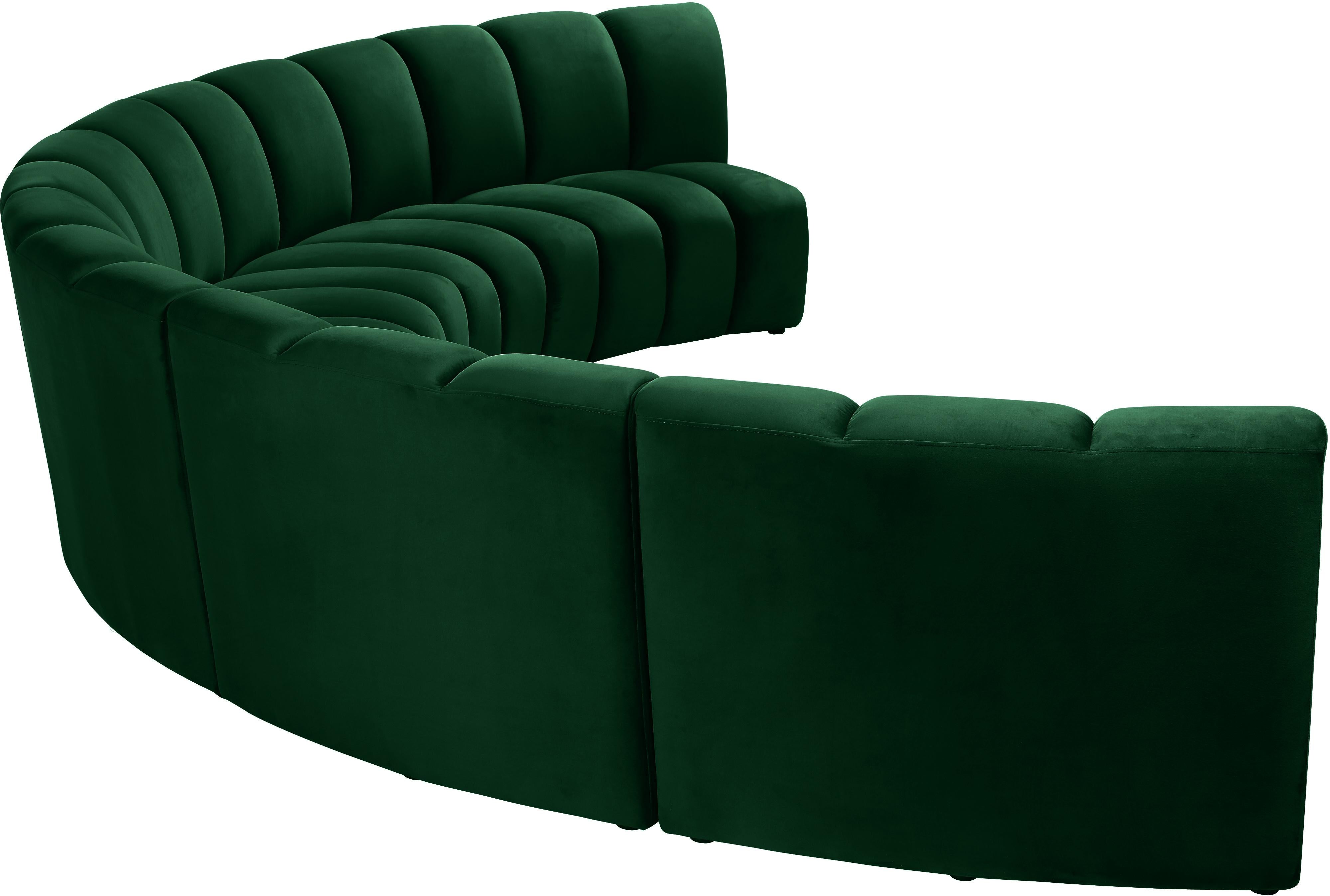Infinity Green Velvet 5pc. Modular Sectional - Luxury Home Furniture (MI)