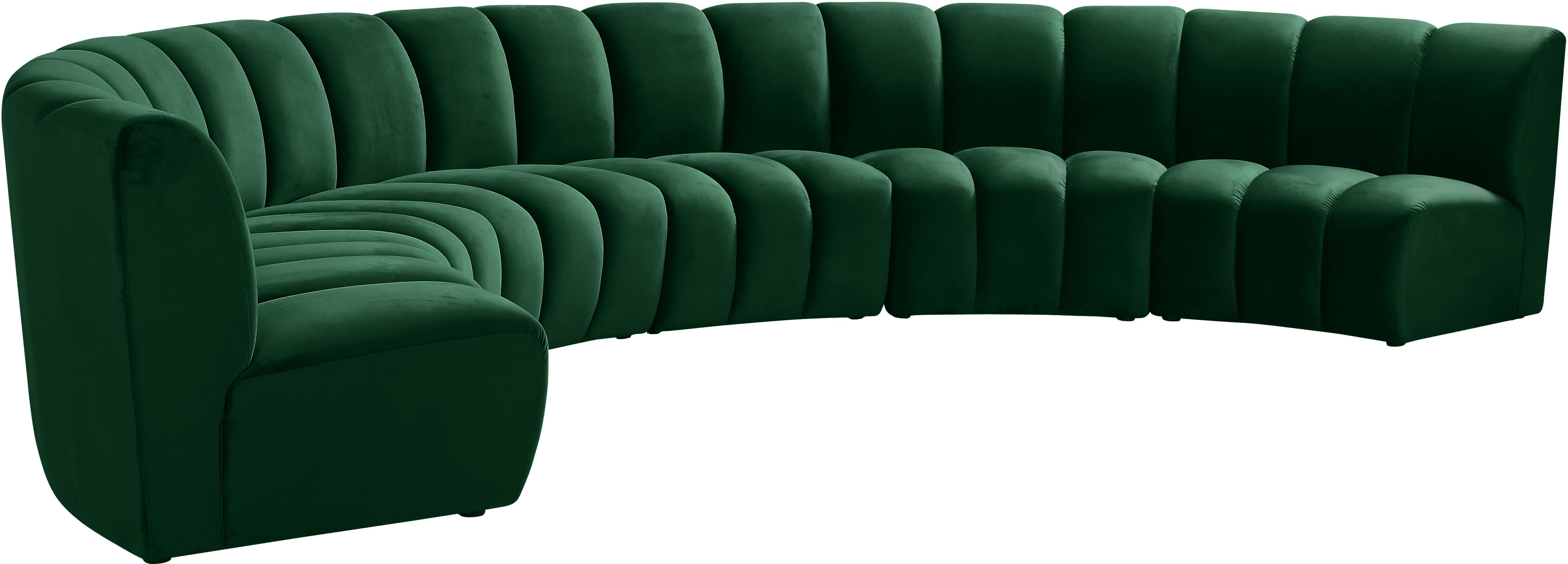 Infinity Green Velvet 6pc. Modular Sectional - Luxury Home Furniture (MI)