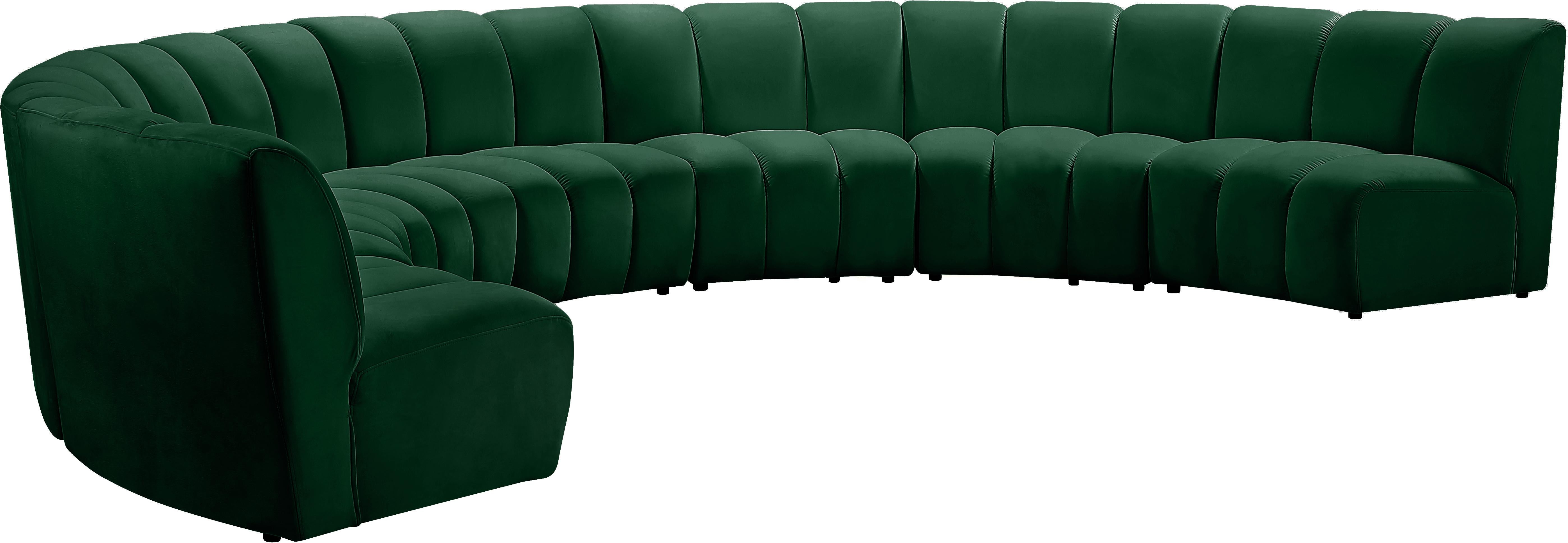 Infinity Green Velvet 7pc. Modular Sectional - Luxury Home Furniture (MI)