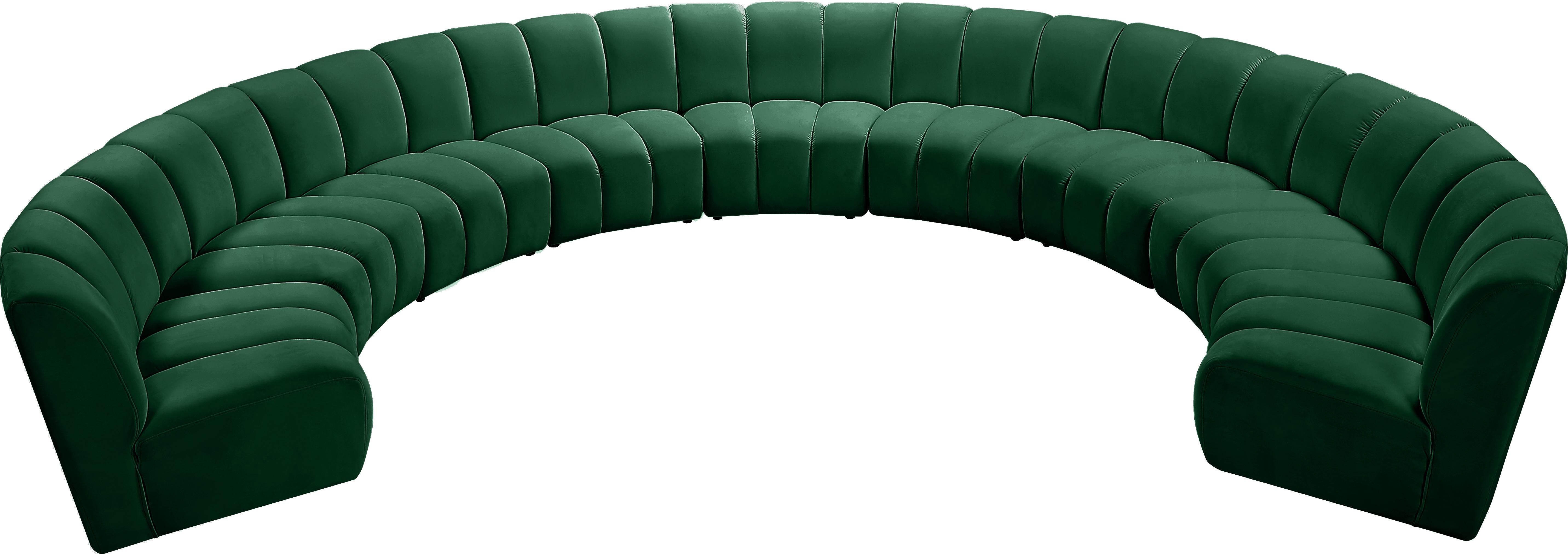 Infinity Green Velvet 9pc. Modular Sectional - Luxury Home Furniture (MI)