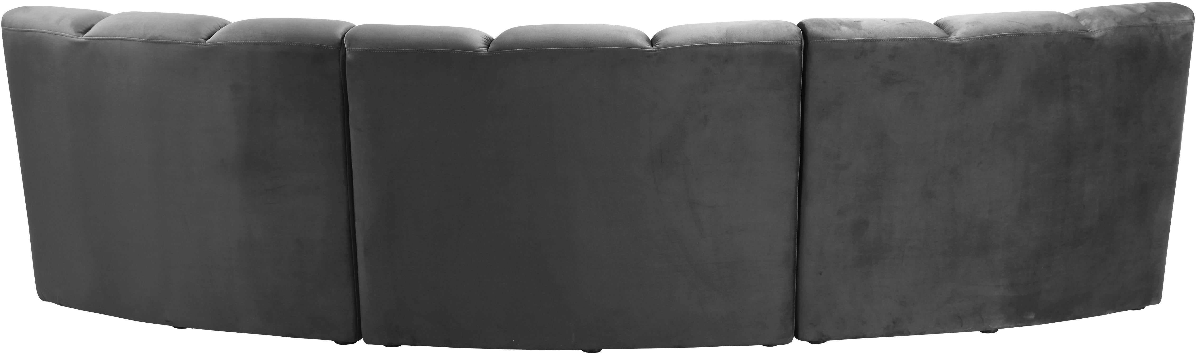 Infinity Grey Velvet 3pc. Modular Sectional - Luxury Home Furniture (MI)