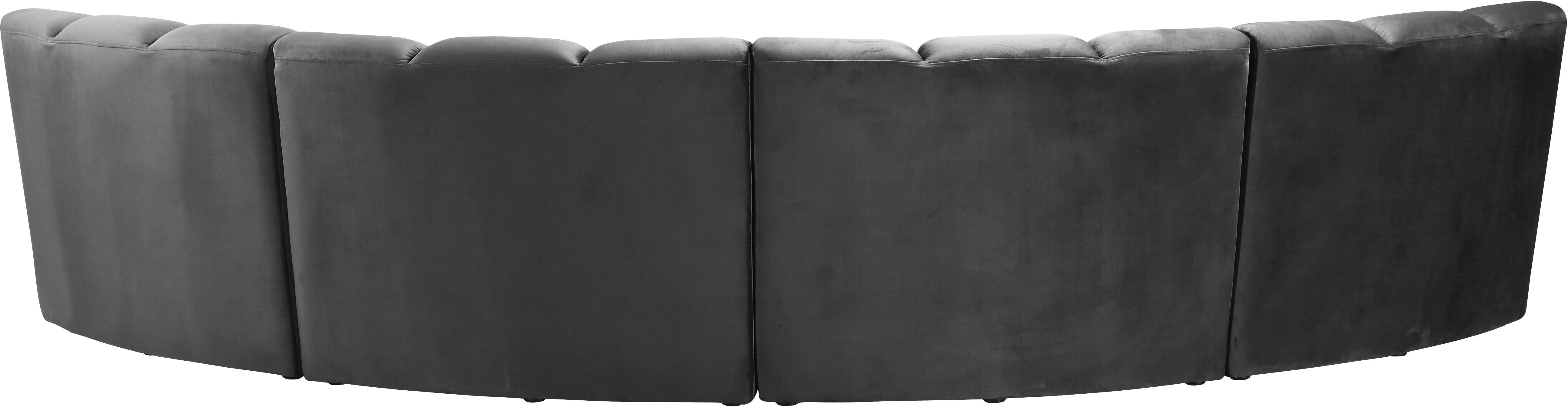 Infinity Grey Velvet 4pc. Modular Sectional - Luxury Home Furniture (MI)