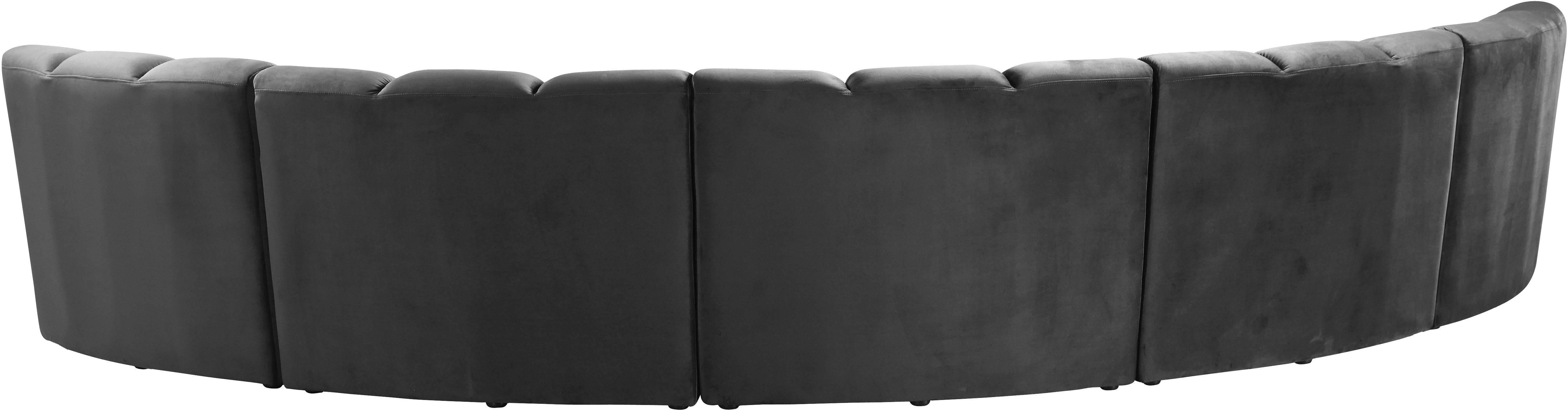 Infinity Grey Velvet 5pc. Modular Sectional - Luxury Home Furniture (MI)