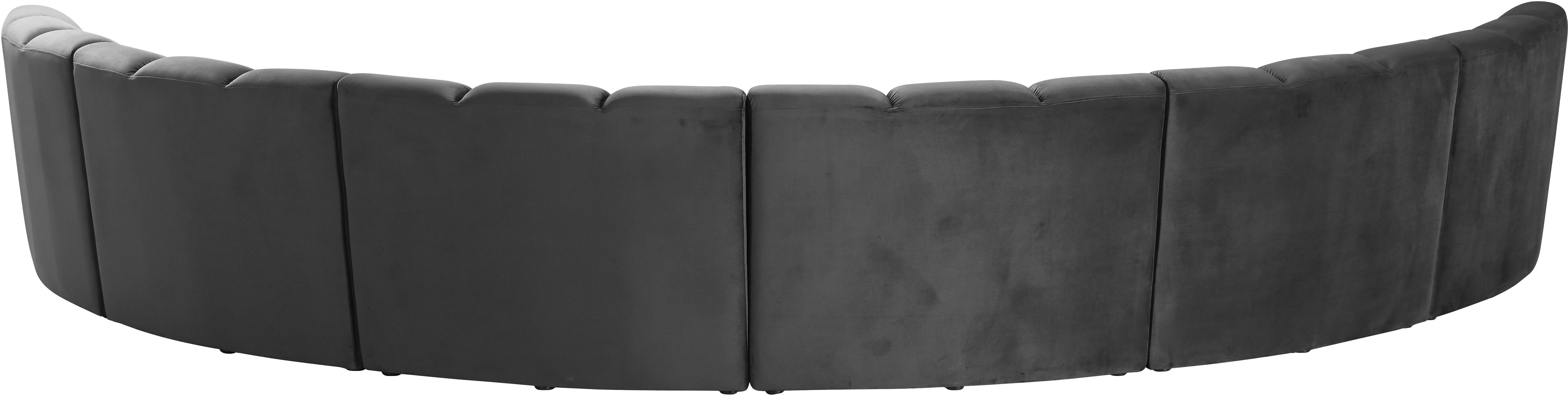 Infinity Grey Velvet 6pc. Modular Sectional - Luxury Home Furniture (MI)