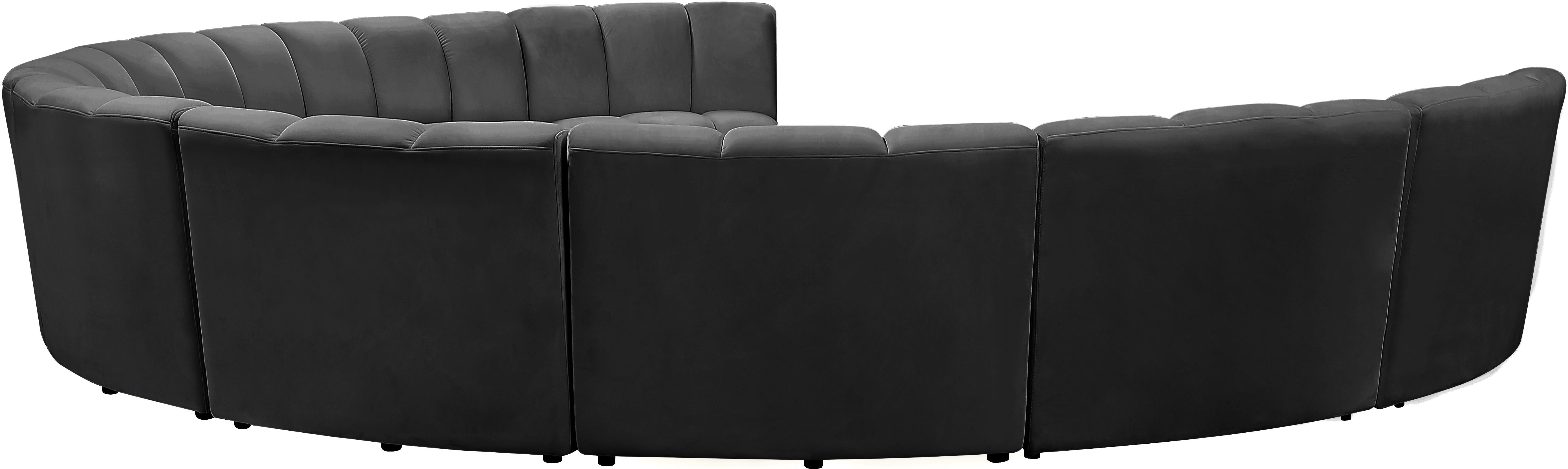Infinity Grey Velvet 9pc. Modular Sectional - Luxury Home Furniture (MI)