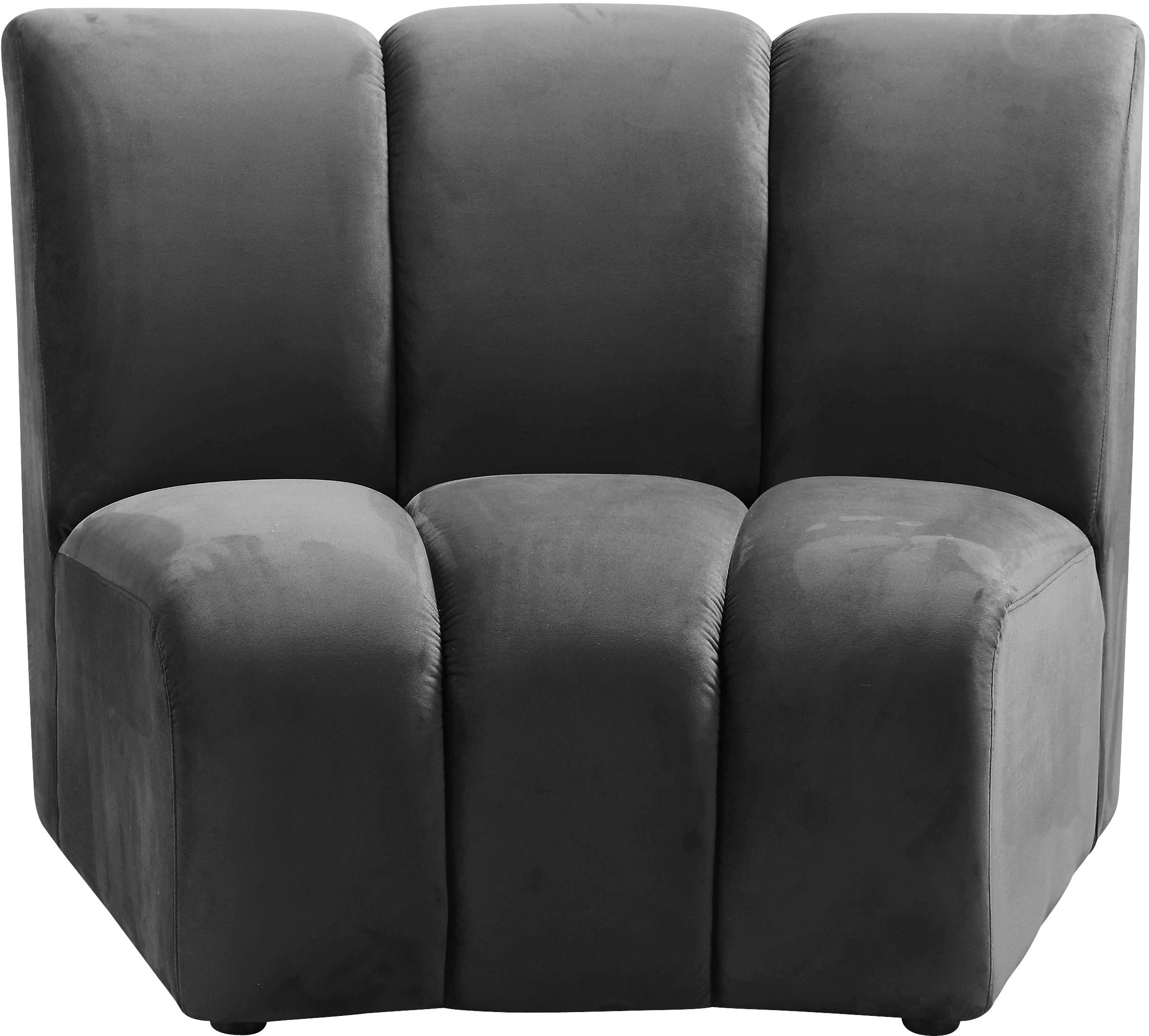 Infinity Grey Velvet Modular Chair - Luxury Home Furniture (MI)