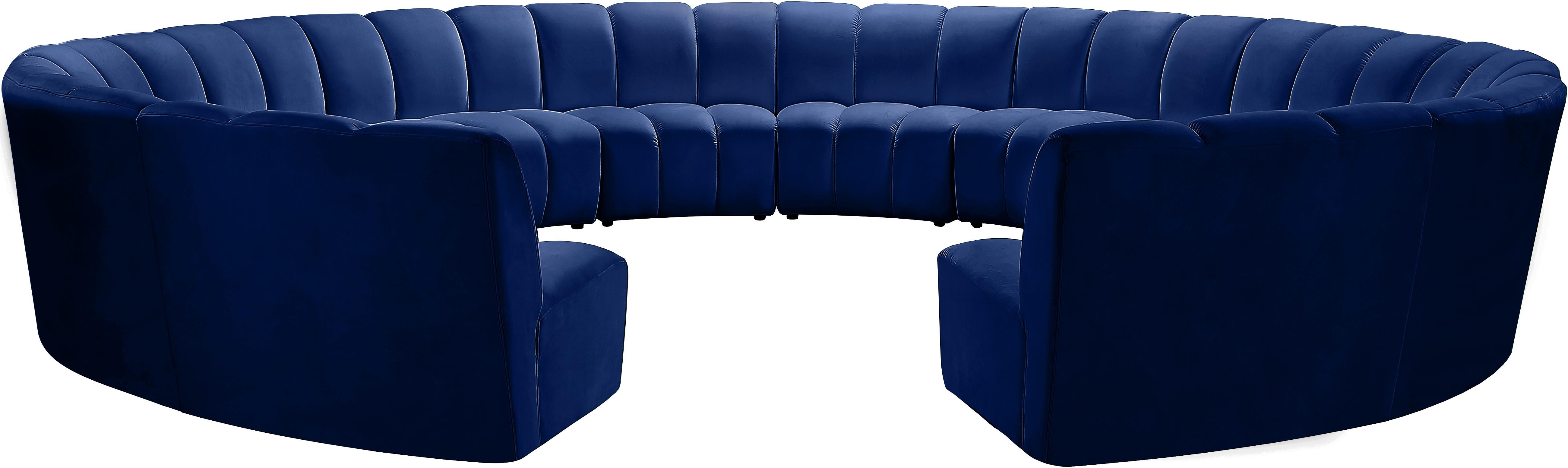Infinity Navy Velvet 12pc. Modular Sectional - Luxury Home Furniture (MI)