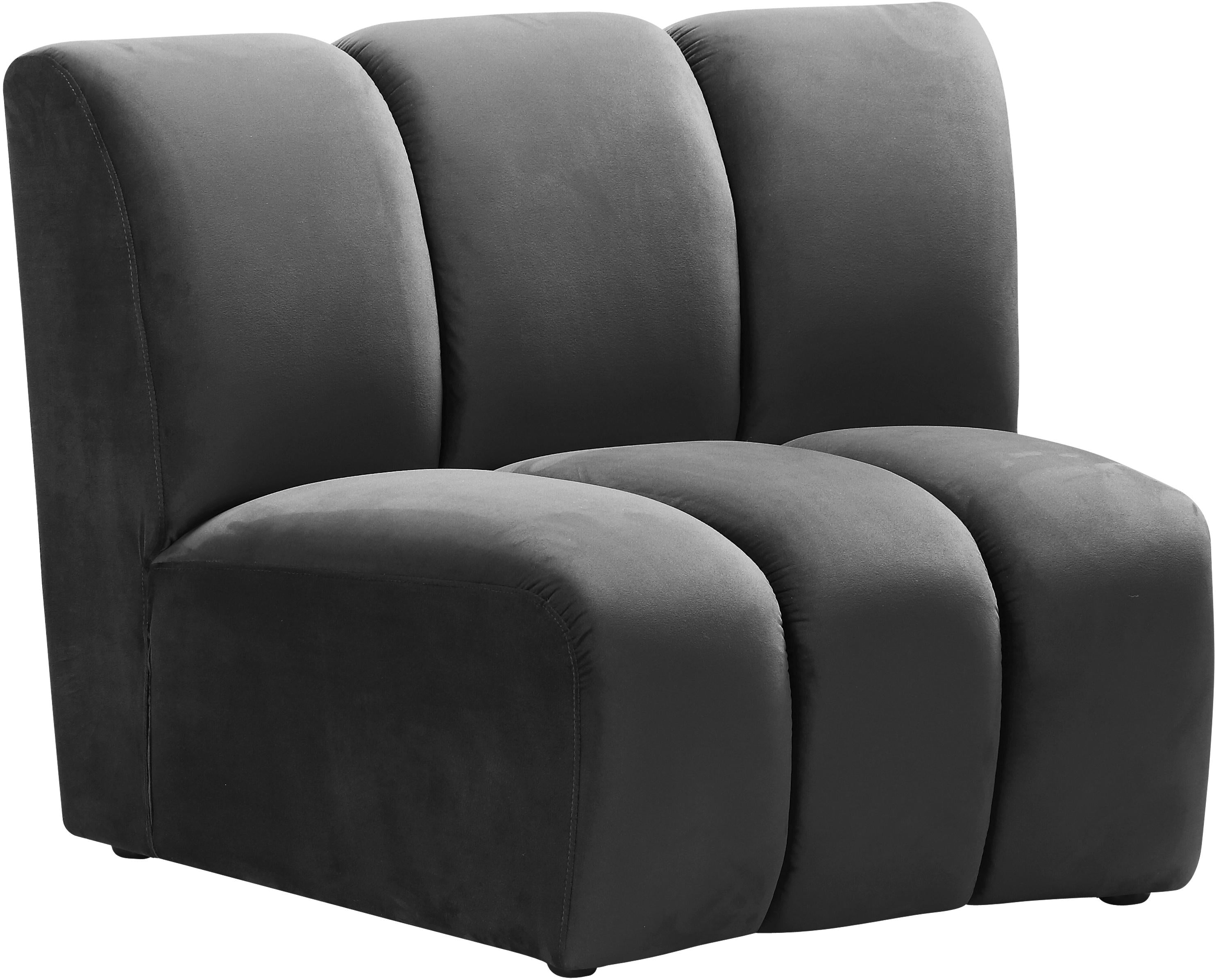 Infinity Grey Velvet Modular Chair - Luxury Home Furniture (MI)