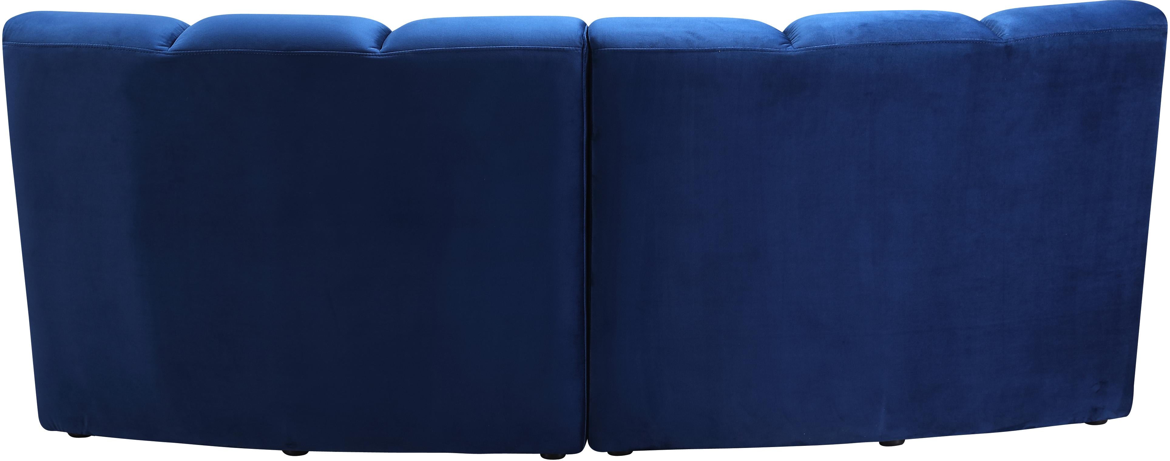 Infinity Navy Velvet 2pc. Modular Sectional - Luxury Home Furniture (MI)