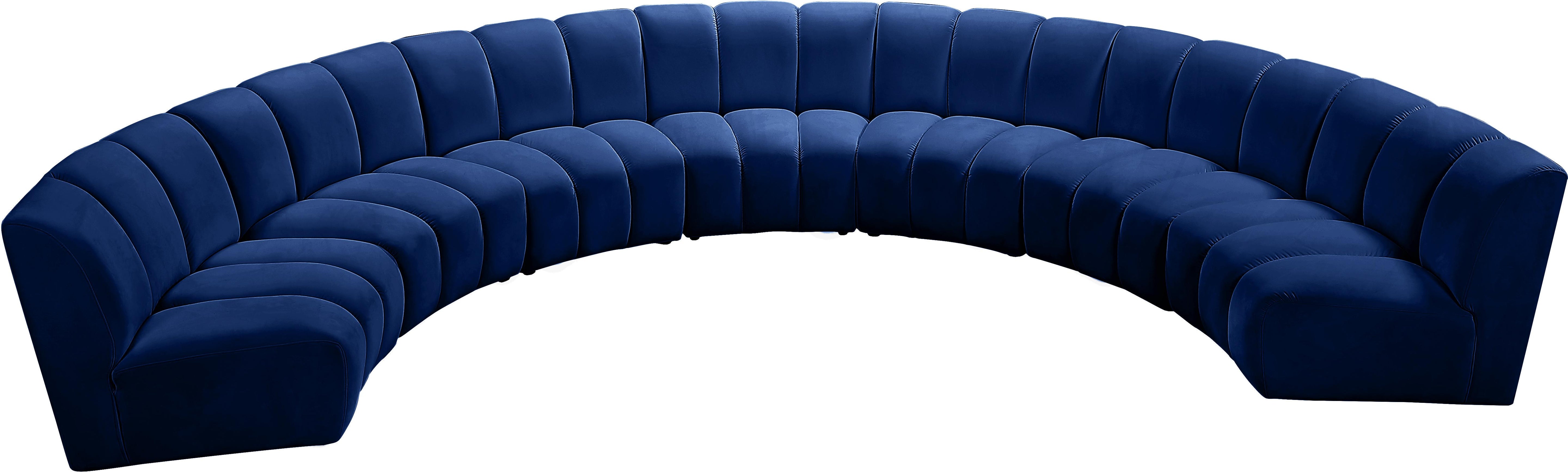 Infinity Navy Velvet 7pc. Modular Sectional - Luxury Home Furniture (MI)