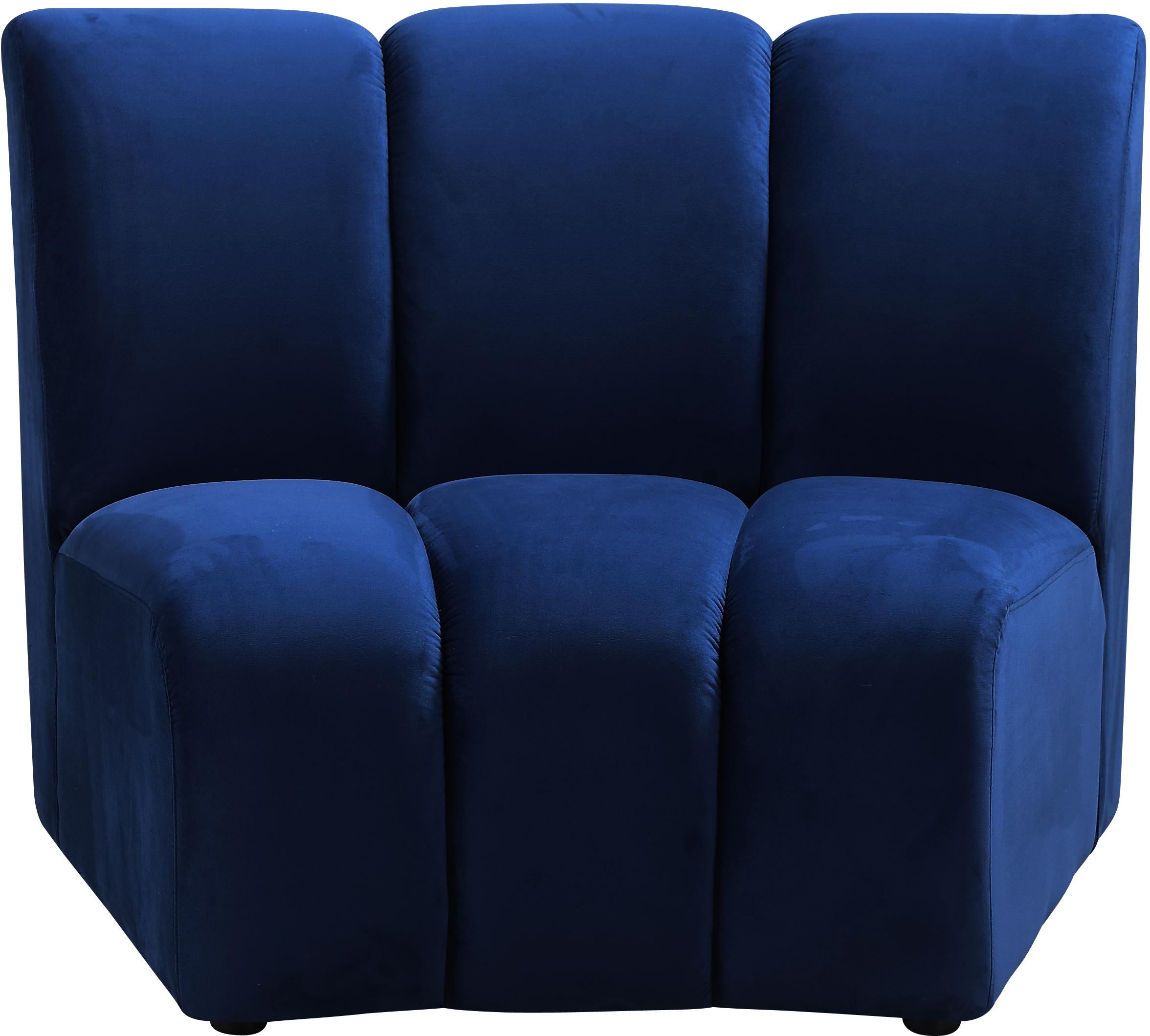 Infinity Navy Velvet Modular Chair - Luxury Home Furniture (MI)