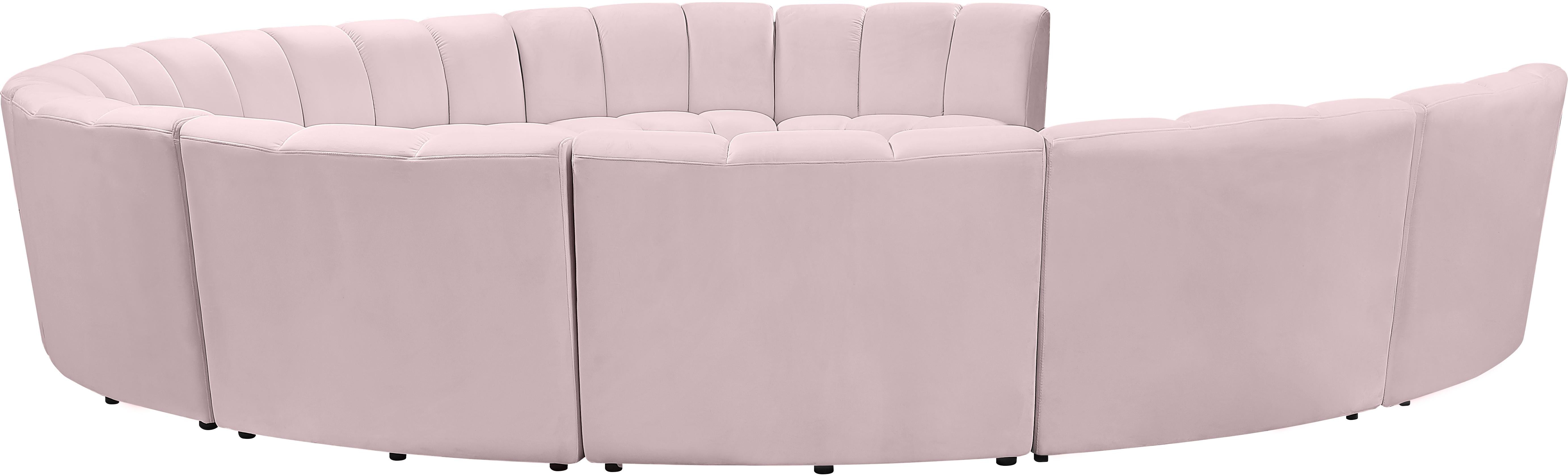 Infinity Pink Velvet 10pc. Modular Sectional - Luxury Home Furniture (MI)