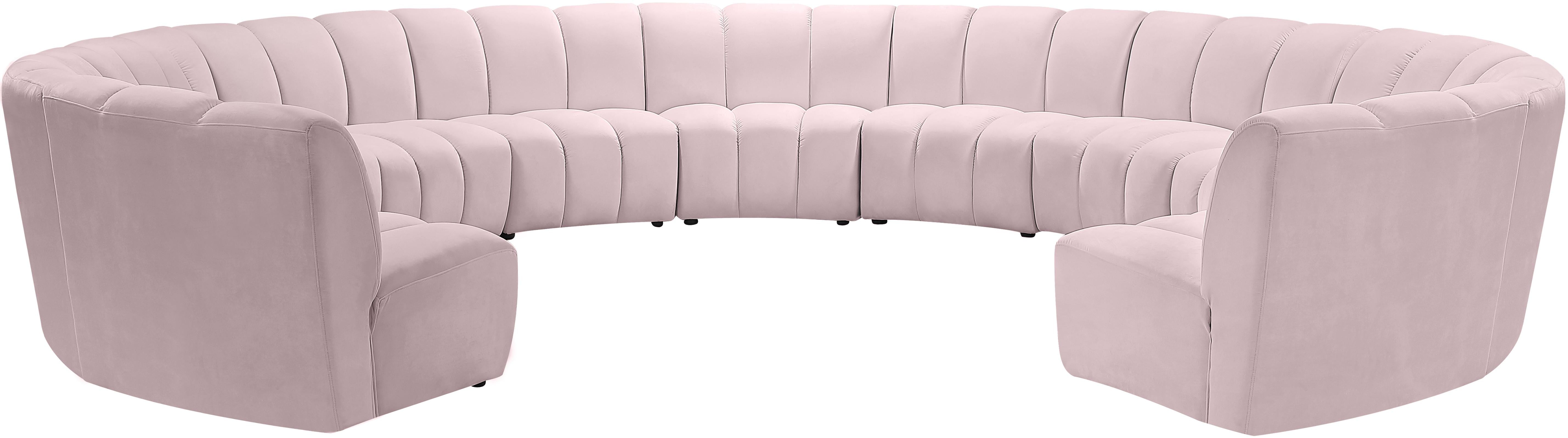 Infinity Pink Velvet 11pc. Modular Sectional - Luxury Home Furniture (MI)