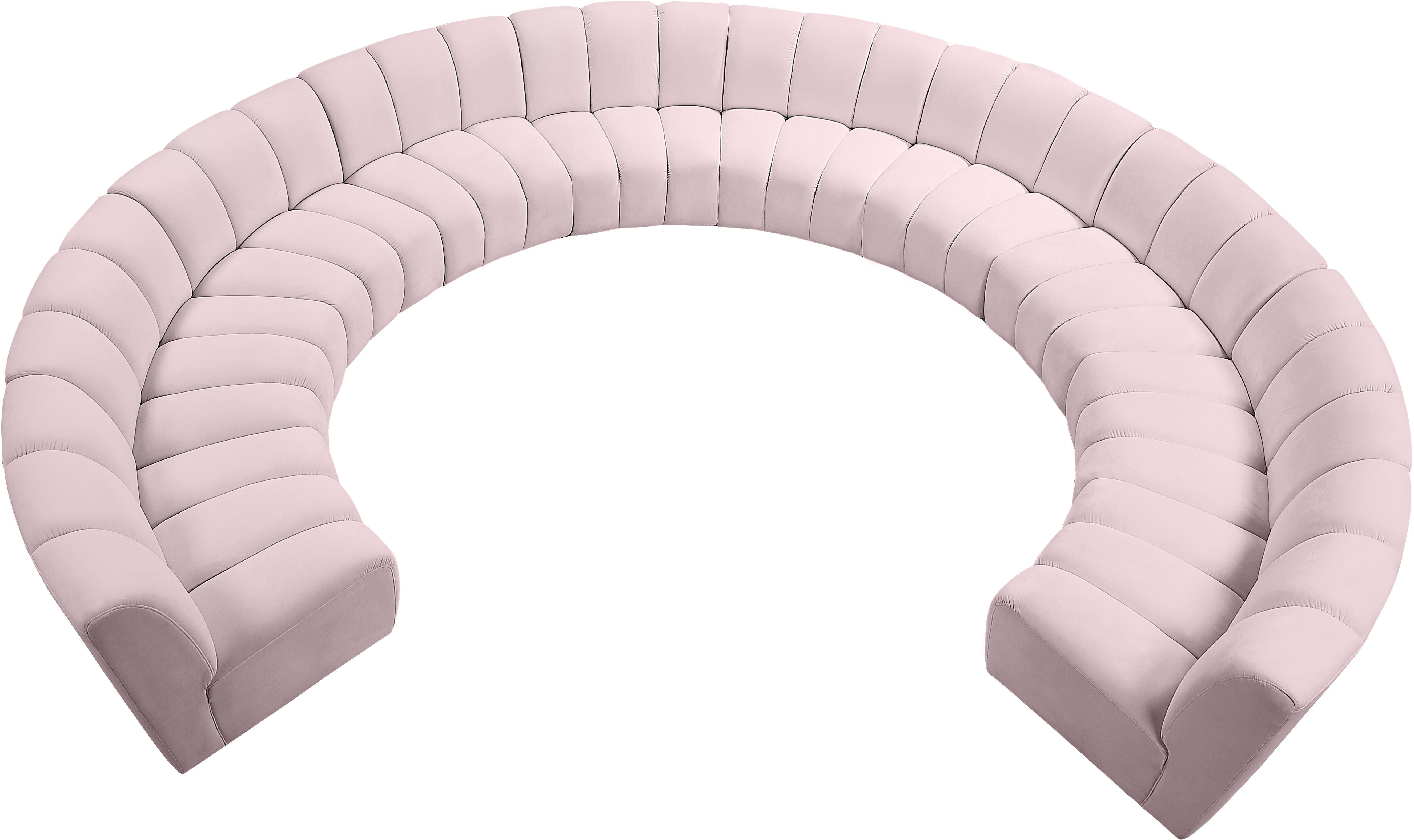 Infinity Pink Velvet 10pc. Modular Sectional - Luxury Home Furniture (MI)
