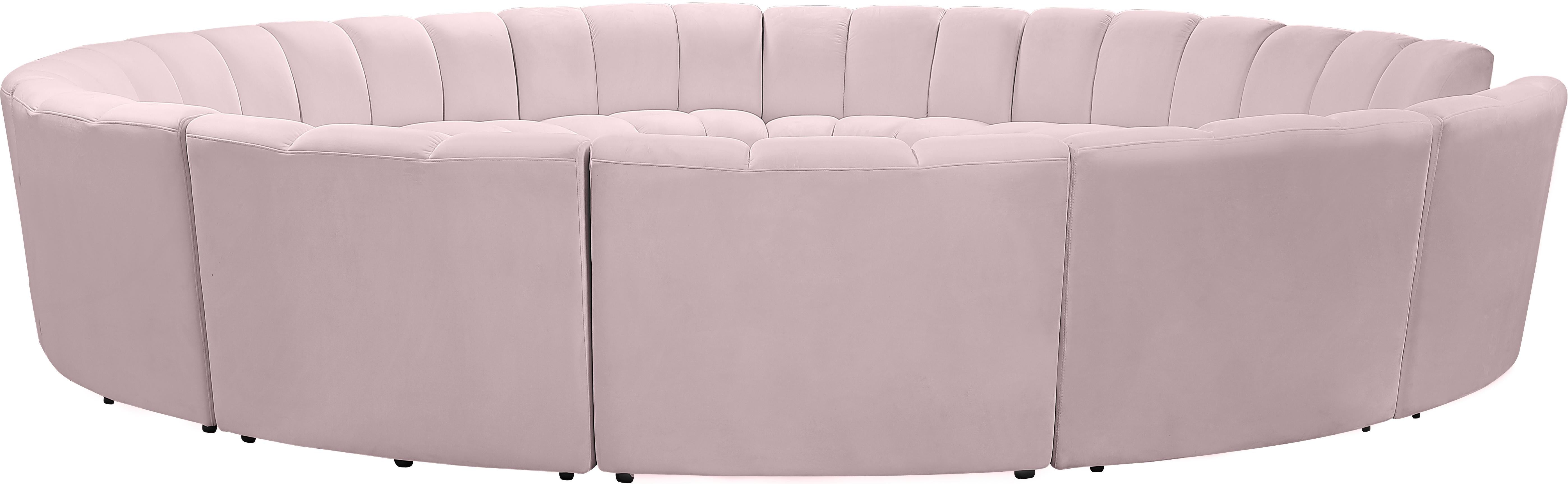 Infinity Pink Velvet 12pc. Modular Sectional - Luxury Home Furniture (MI)