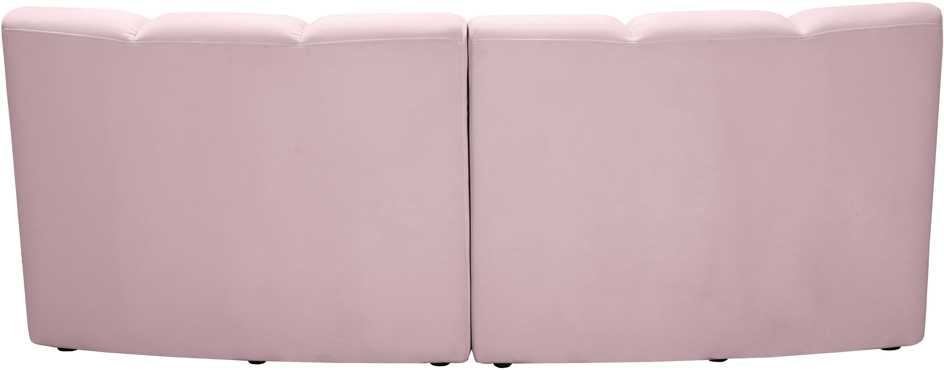 Infinity Pink Velvet 2pc. Modular Sectional - Luxury Home Furniture (MI)