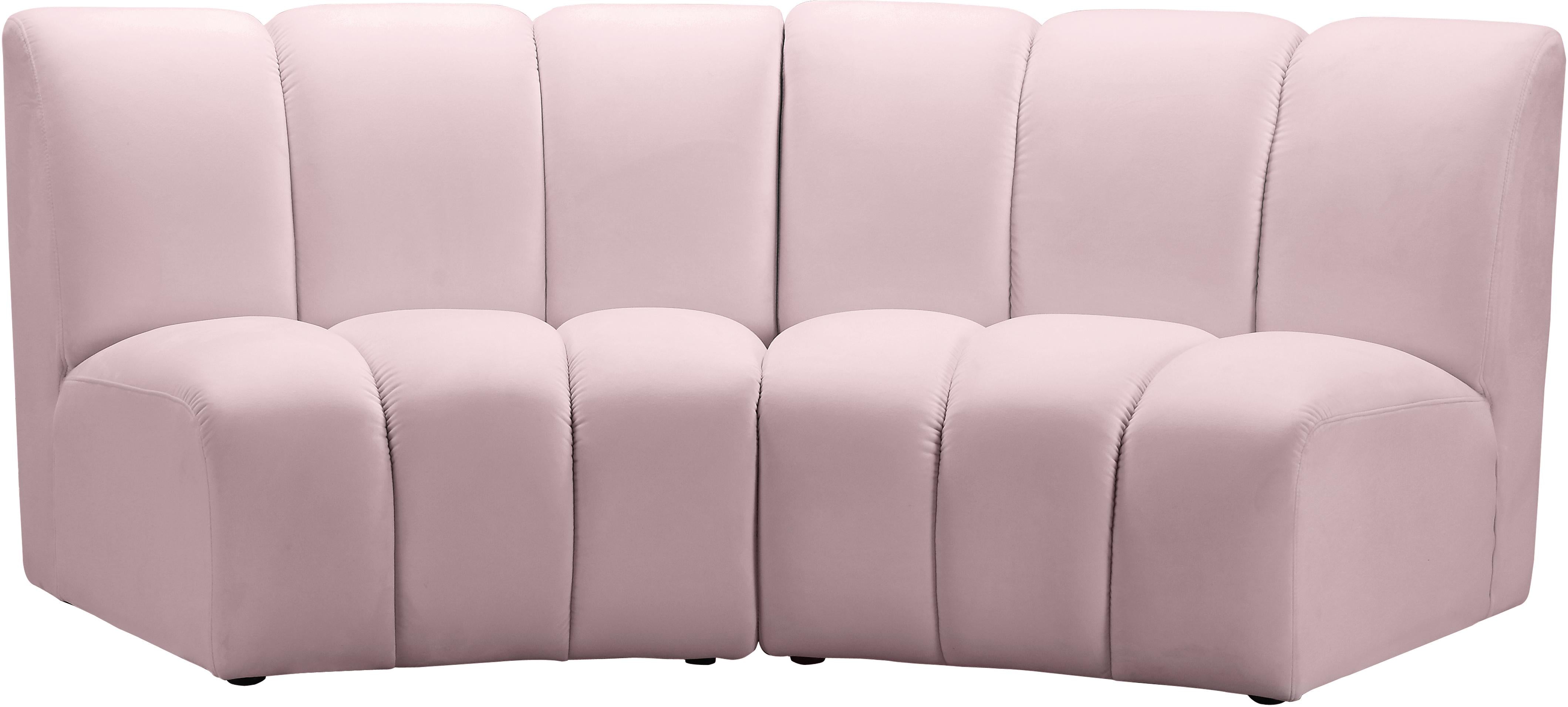 Infinity Pink Velvet 2pc. Modular Sectional - Luxury Home Furniture (MI)