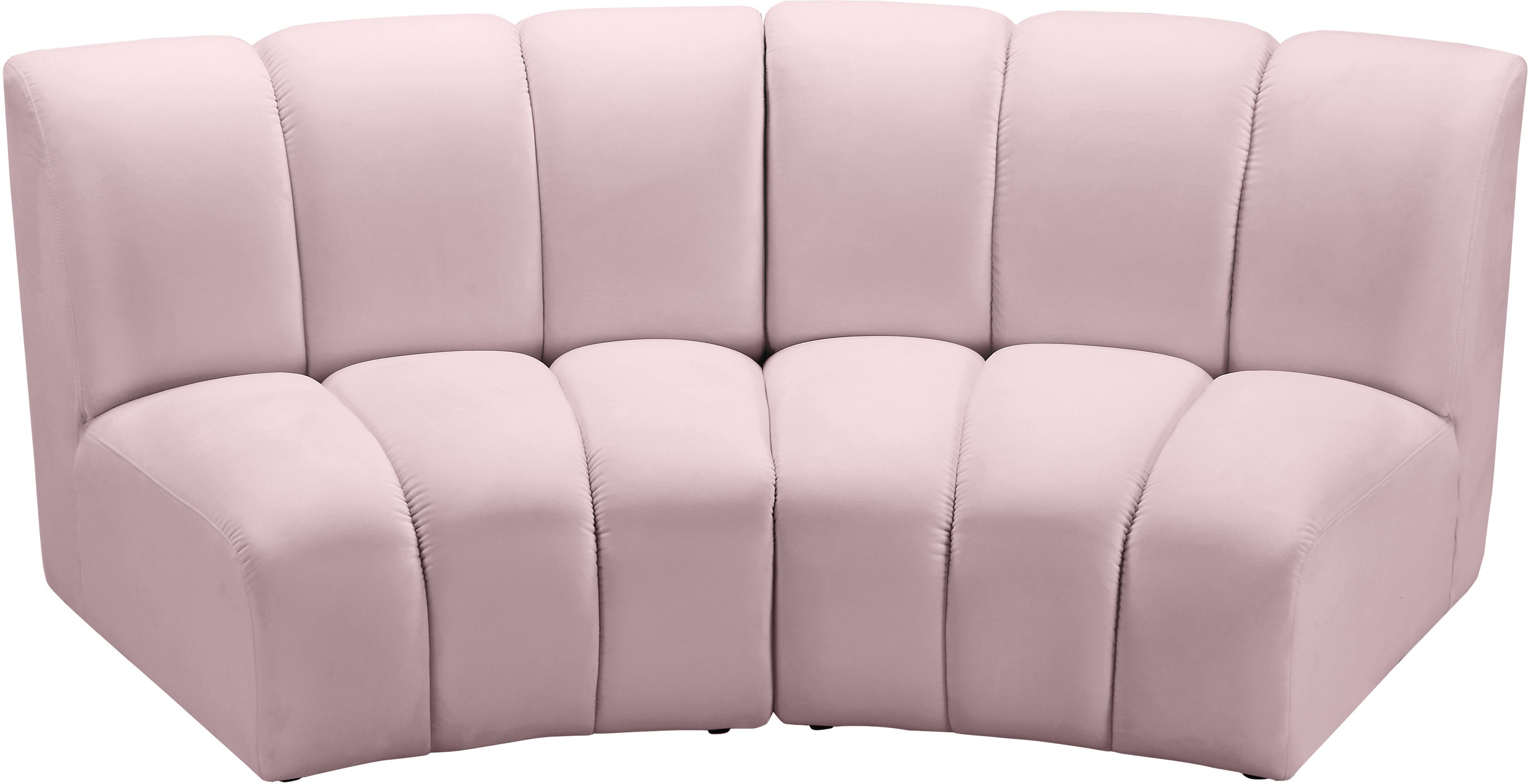Infinity Pink Velvet 2pc. Modular Sectional - Luxury Home Furniture (MI)