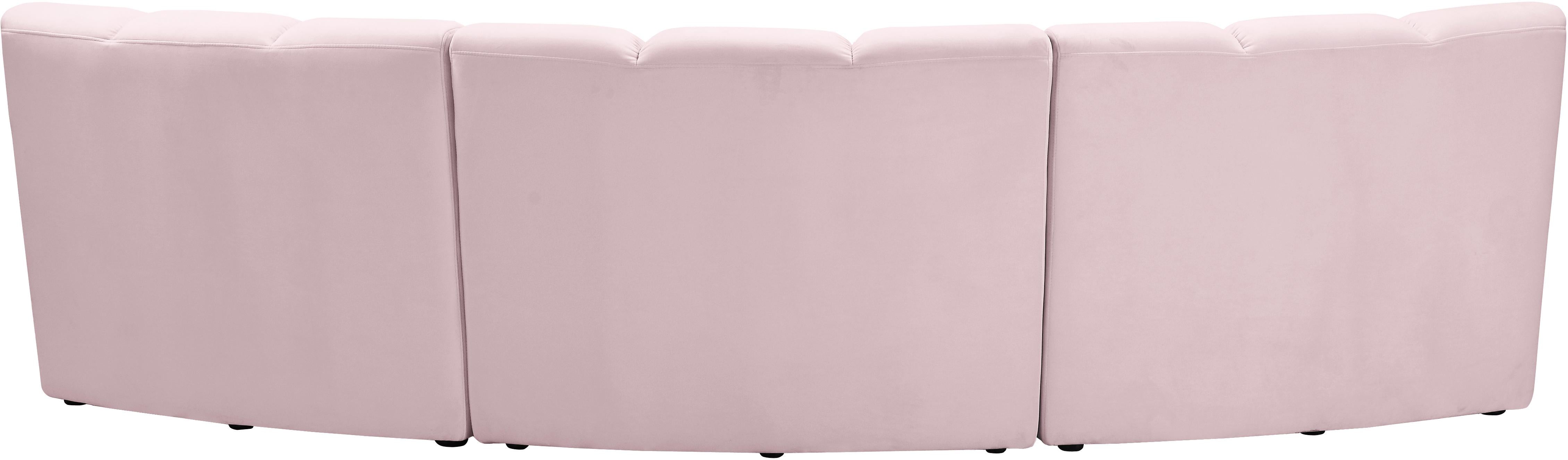 Infinity Pink Velvet 3pc. Modular Sectional - Luxury Home Furniture (MI)