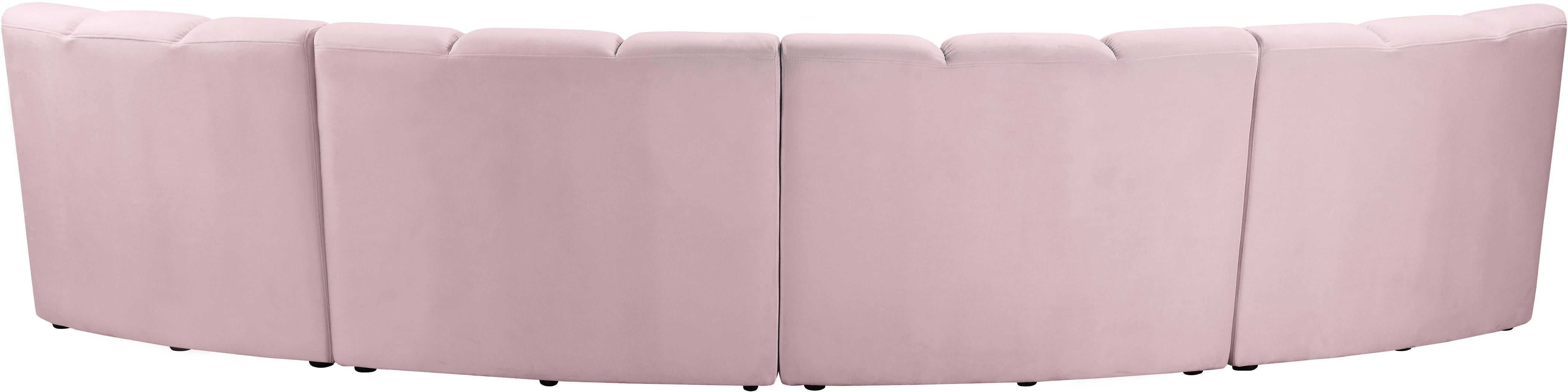 Infinity Pink Velvet 4pc. Modular Sectional - Luxury Home Furniture (MI)