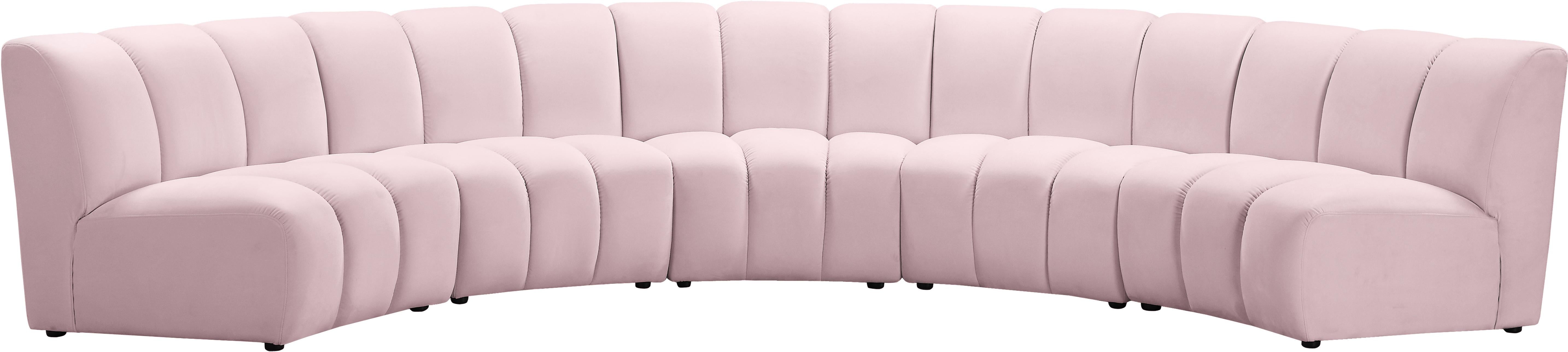 Infinity Pink Velvet 5pc. Modular Sectional - Luxury Home Furniture (MI)