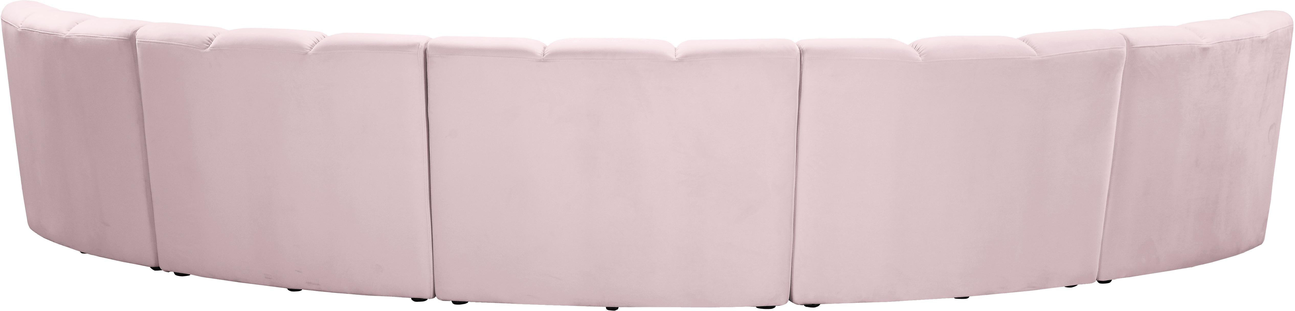 Infinity Pink Velvet 5pc. Modular Sectional - Luxury Home Furniture (MI)