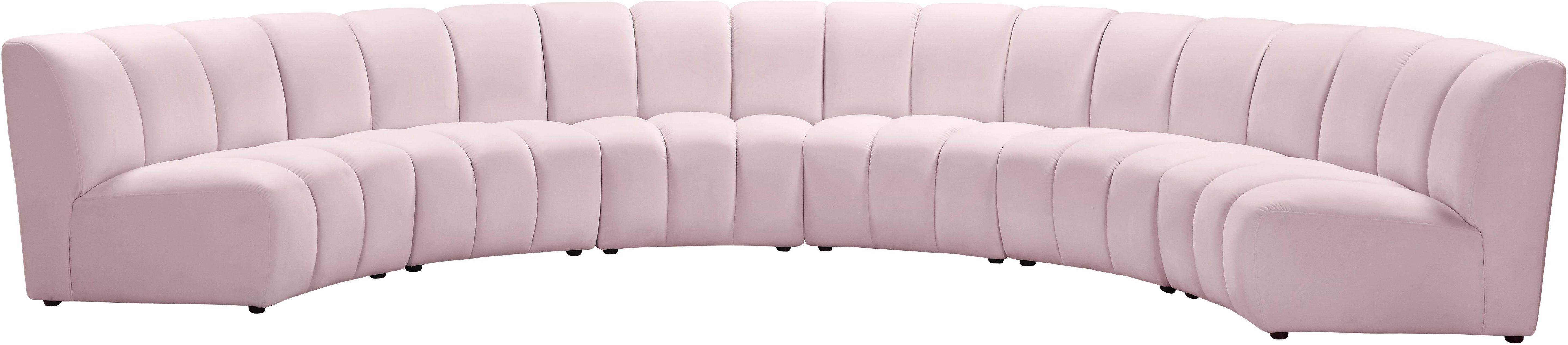 Infinity Pink Velvet 6pc. Modular Sectional - Luxury Home Furniture (MI)