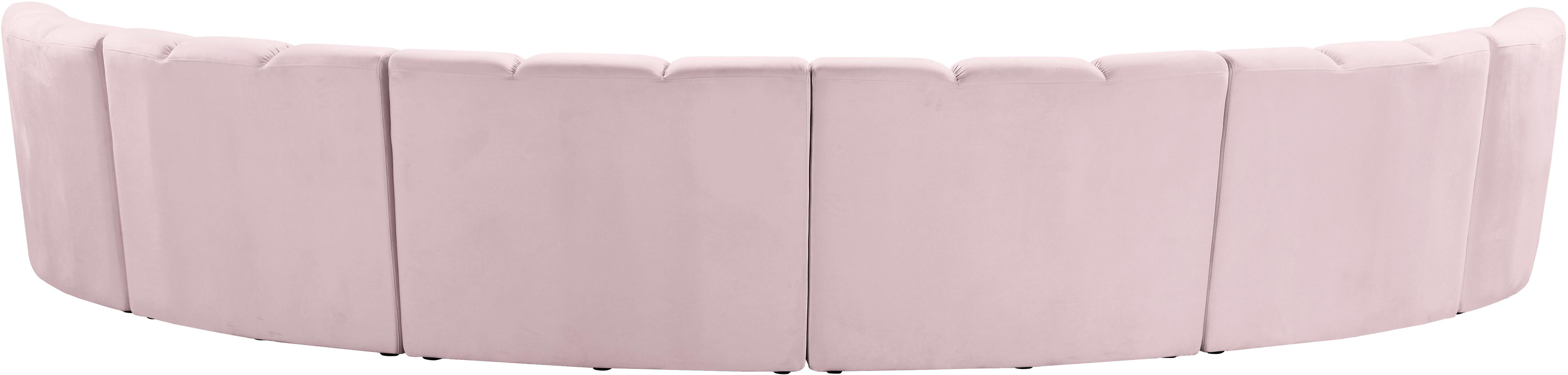 Infinity Pink Velvet 6pc. Modular Sectional - Luxury Home Furniture (MI)