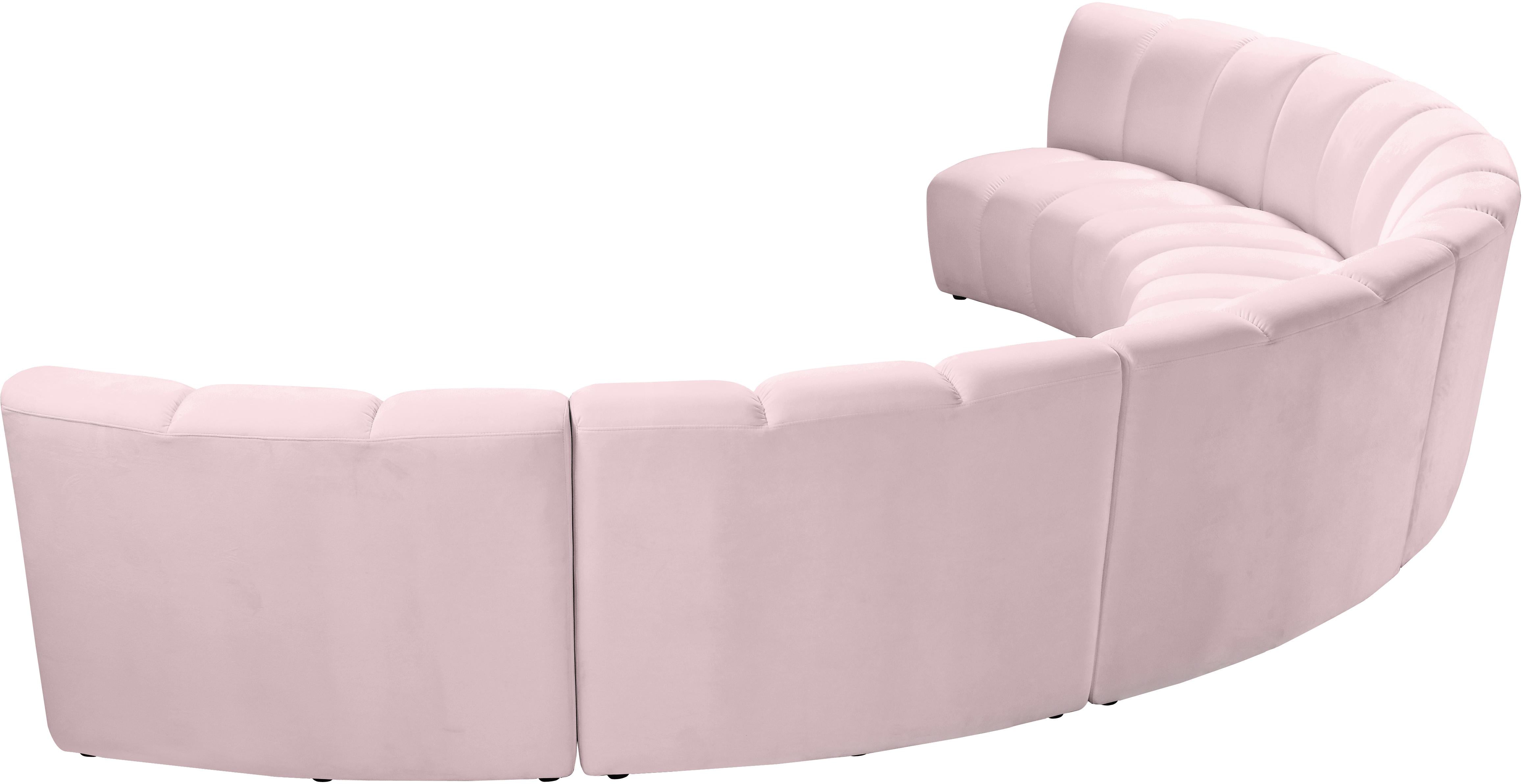 Infinity Pink Velvet 6pc. Modular Sectional - Luxury Home Furniture (MI)