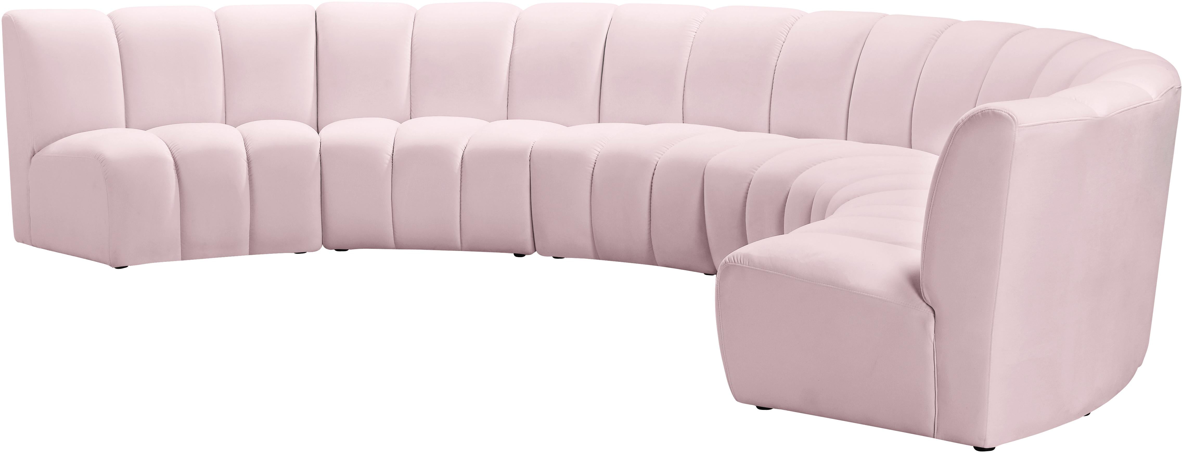 Infinity Pink Velvet 6pc. Modular Sectional - Luxury Home Furniture (MI)