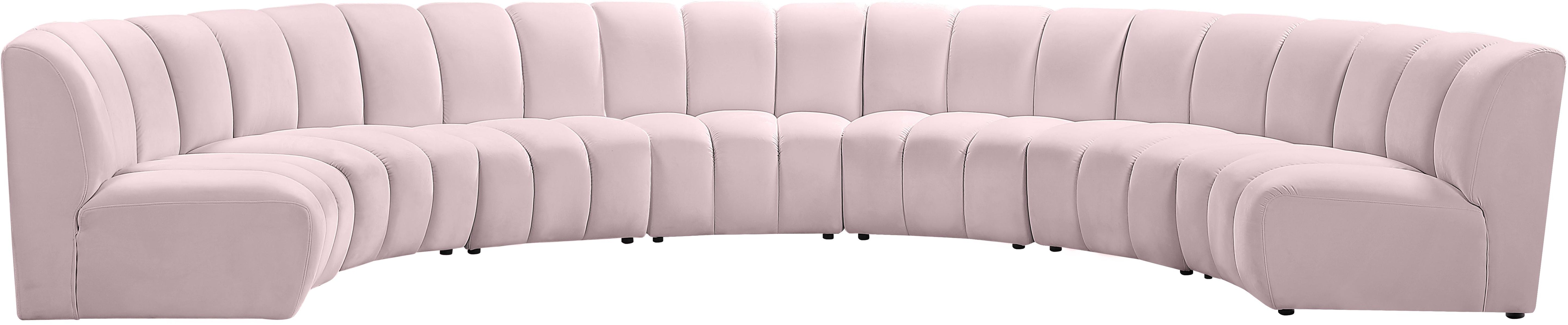 Infinity Pink Velvet 7pc. Modular Sectional - Luxury Home Furniture (MI)