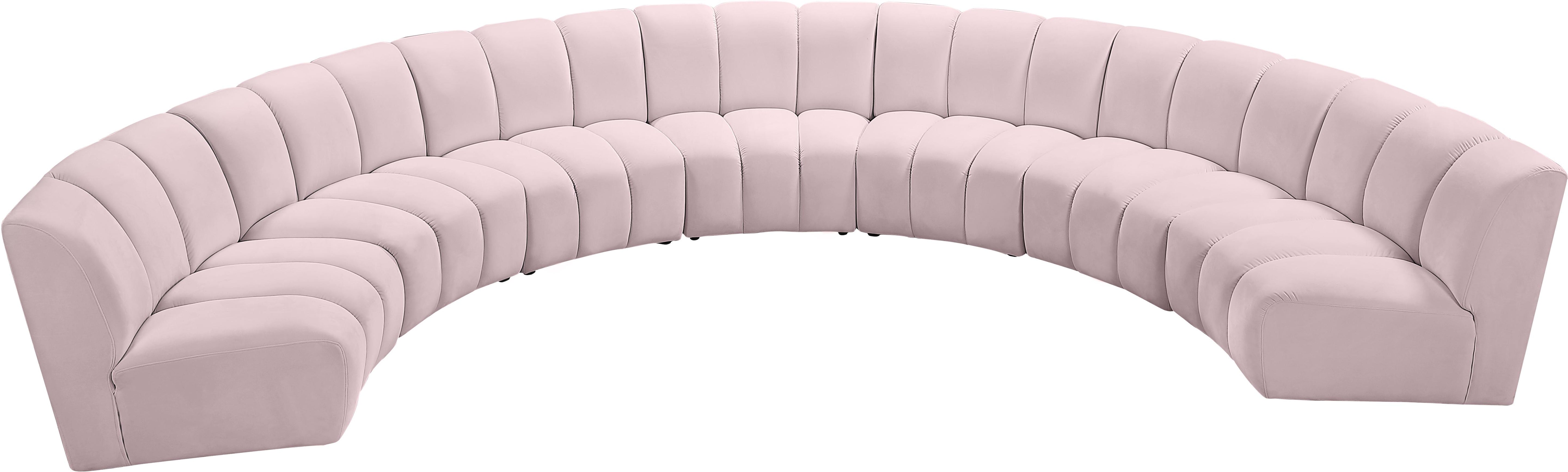 Infinity Pink Velvet 7pc. Modular Sectional - Luxury Home Furniture (MI)