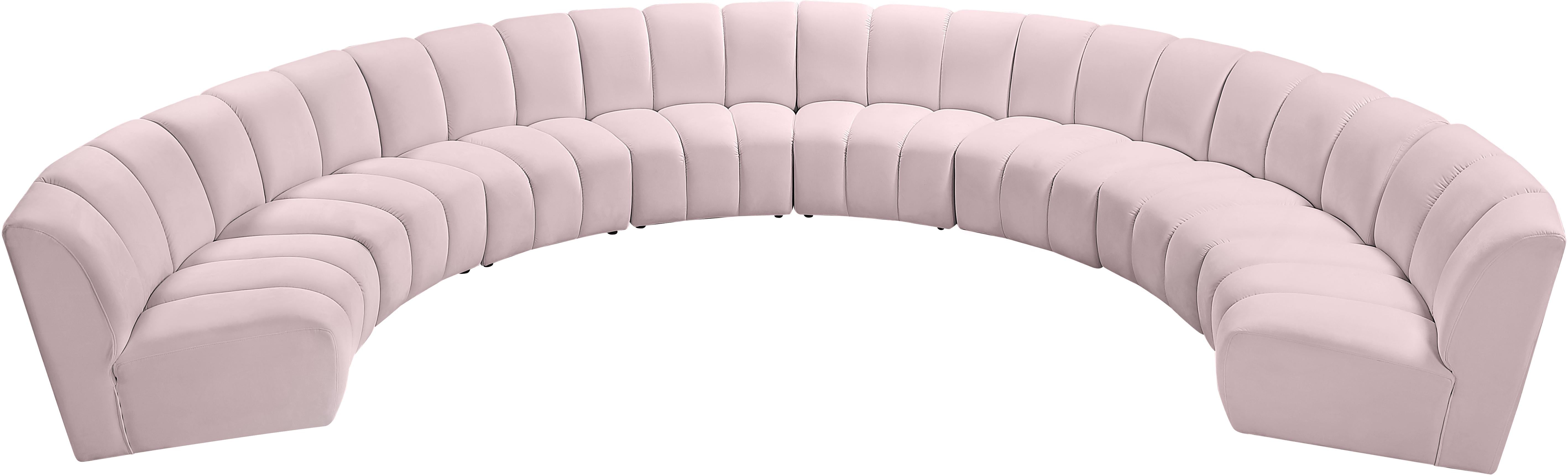 Infinity Pink Velvet 8pc. Modular Sectional - Luxury Home Furniture (MI)