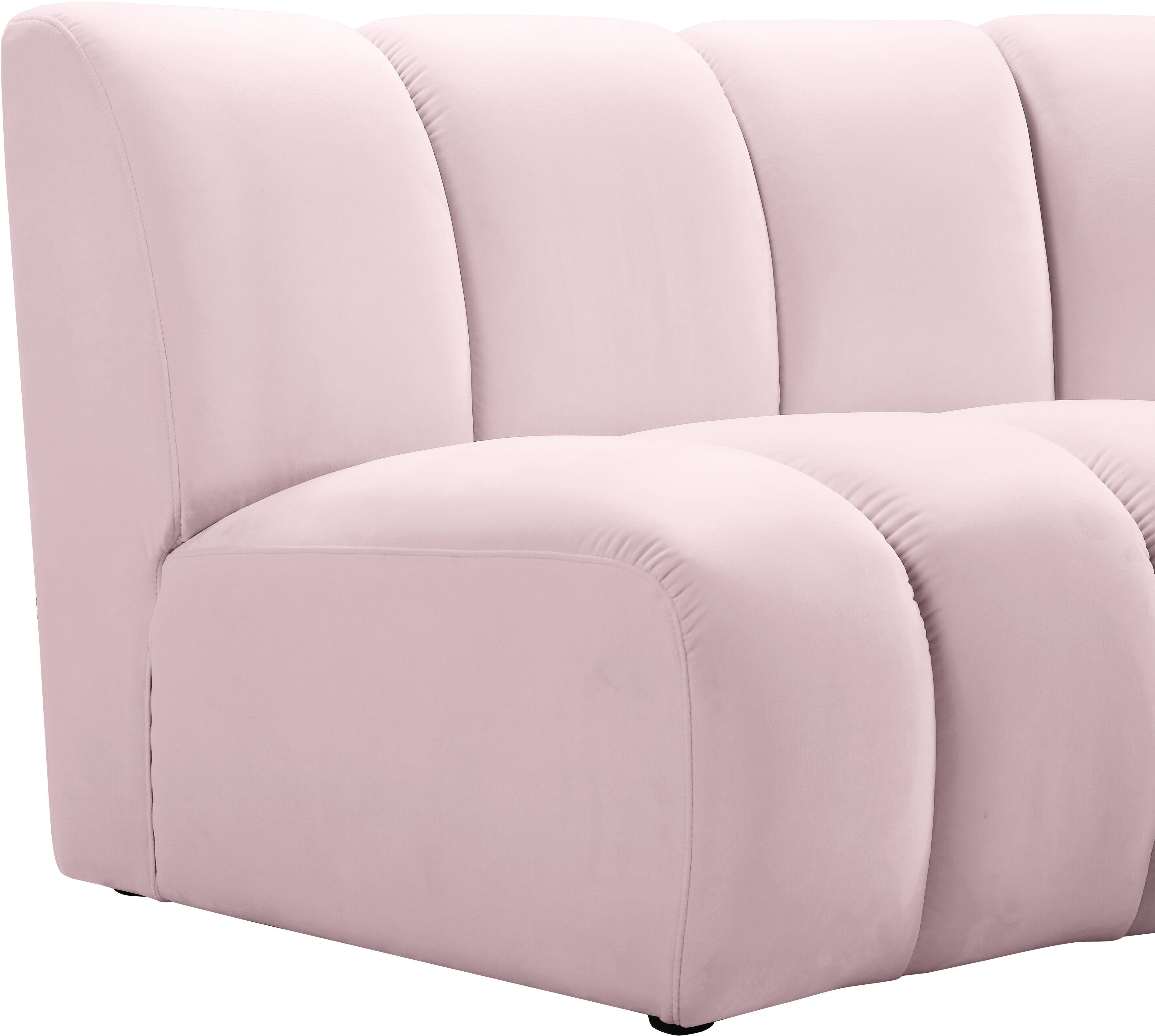 Infinity Pink Velvet 5pc. Modular Sectional - Luxury Home Furniture (MI)