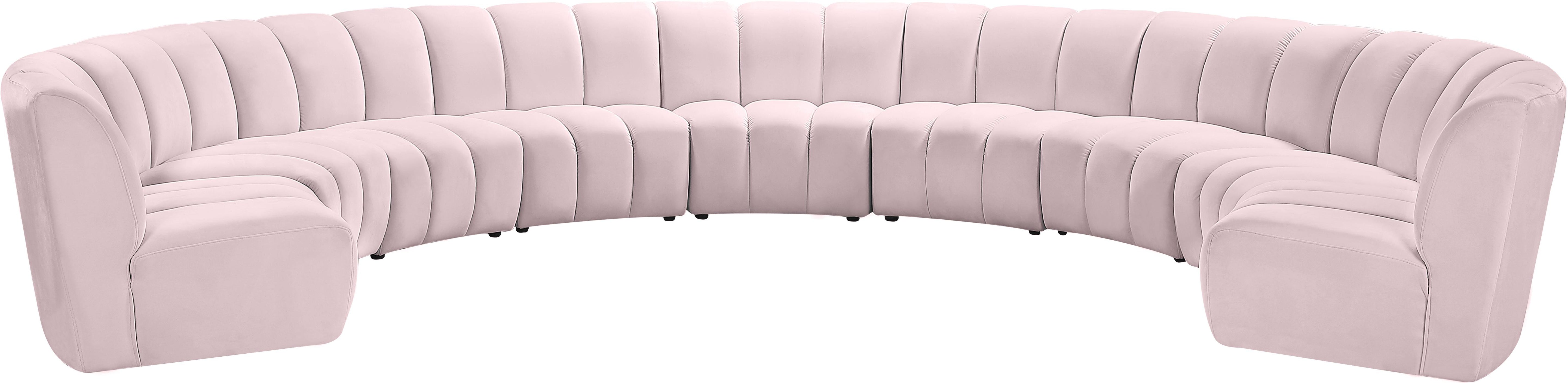 Infinity Pink Velvet 9pc. Modular Sectional - Luxury Home Furniture (MI)