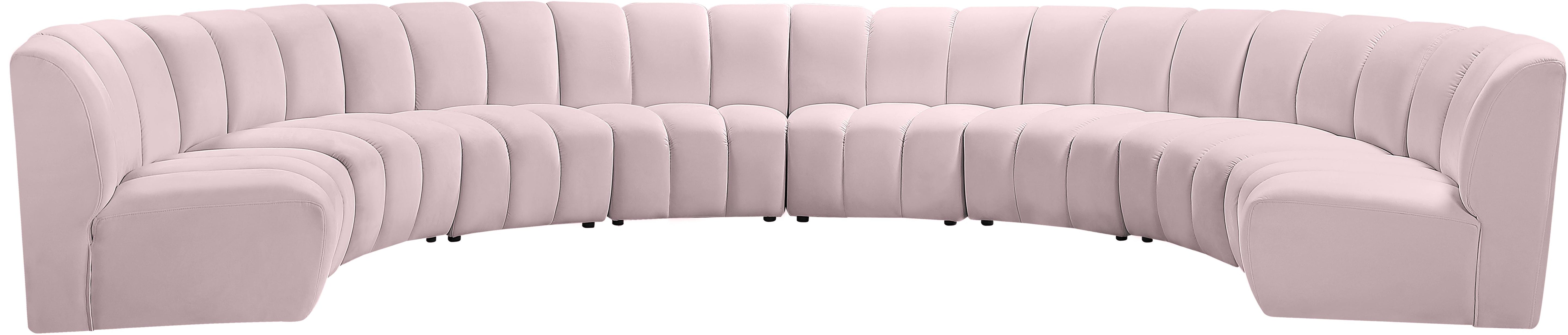 Infinity Pink Velvet 8pc. Modular Sectional - Luxury Home Furniture (MI)