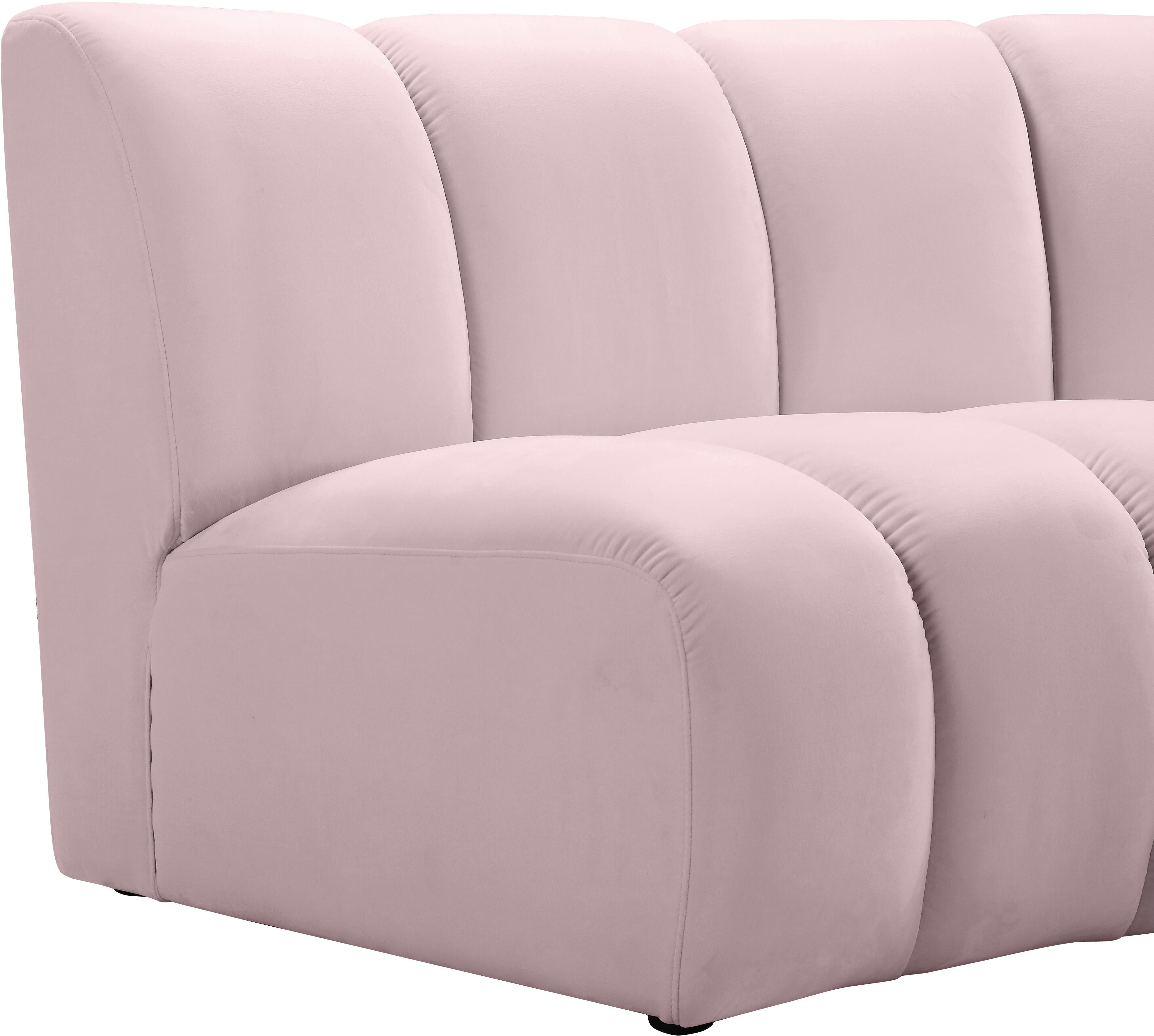 Infinity Pink Velvet 7pc. Modular Sectional - Luxury Home Furniture (MI)
