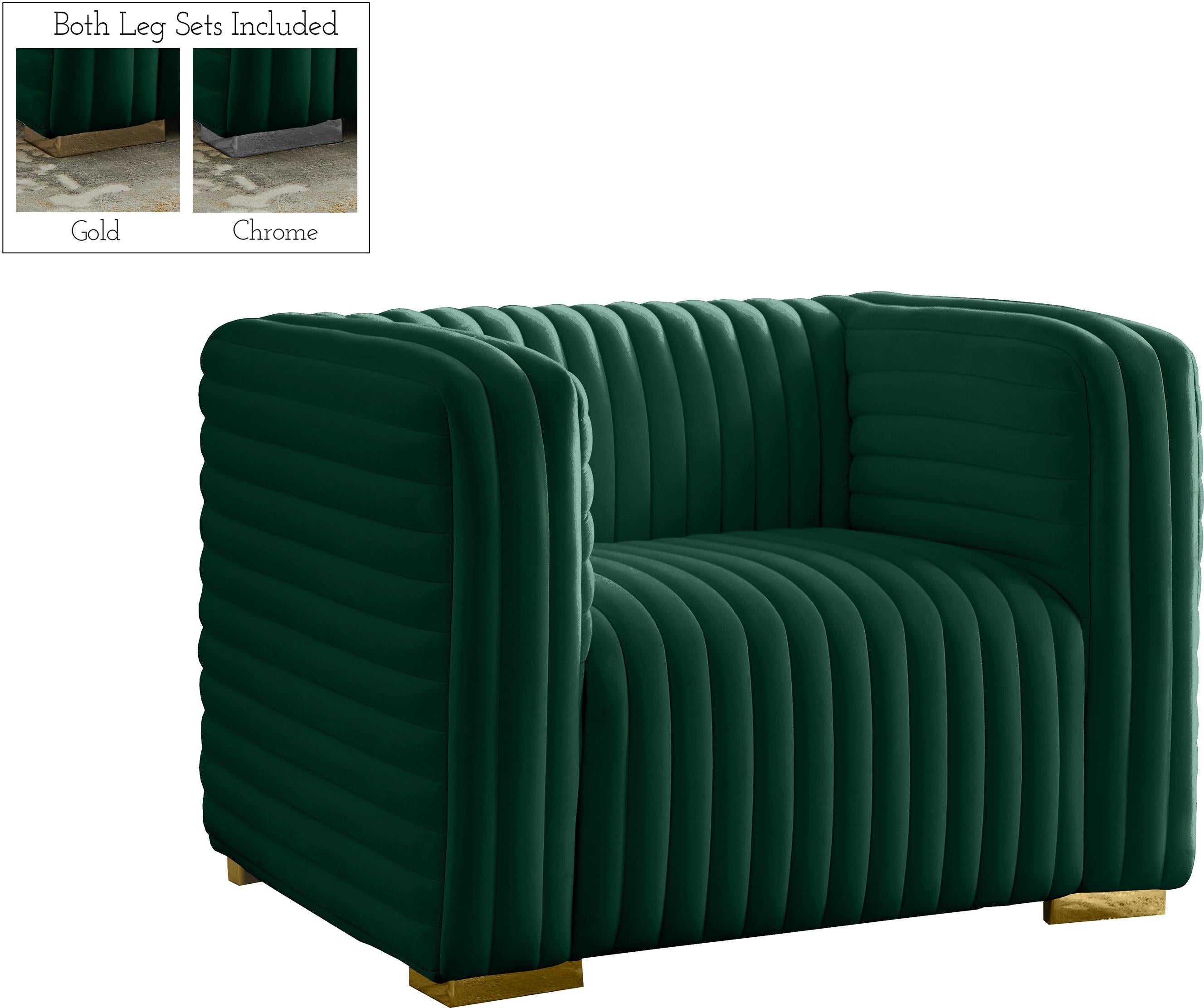Ravish Green Velvet Chair - Luxury Home Furniture (MI)