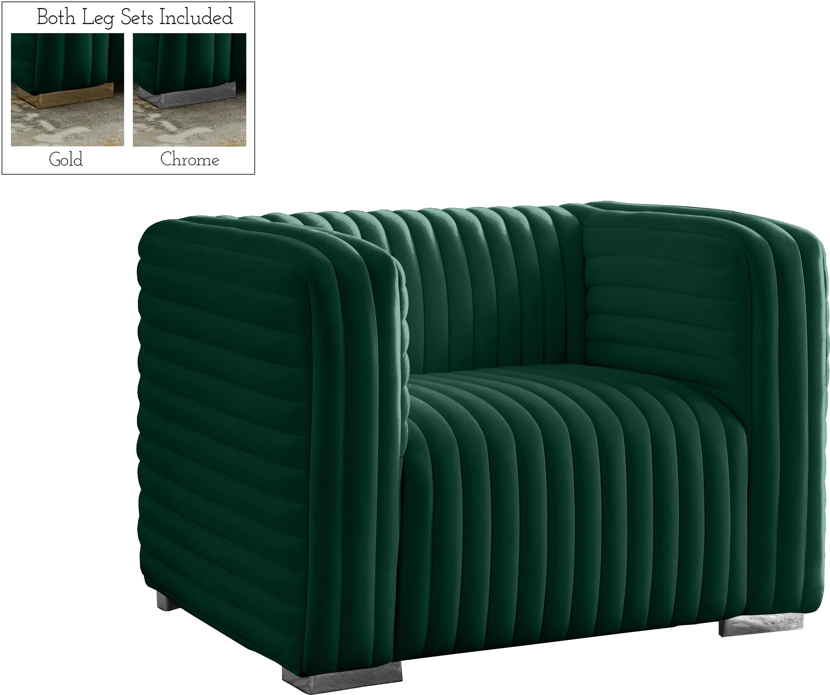 Ravish Green Velvet Chair - Luxury Home Furniture (MI)
