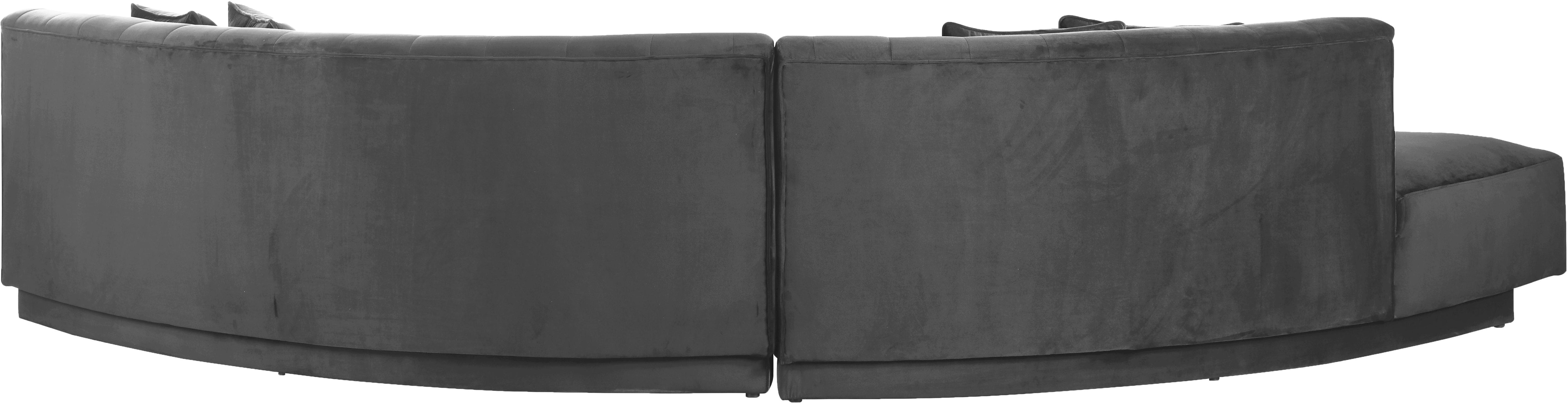 Kenzi Grey Velvet 2pc. Sectional - Luxury Home Furniture (MI)