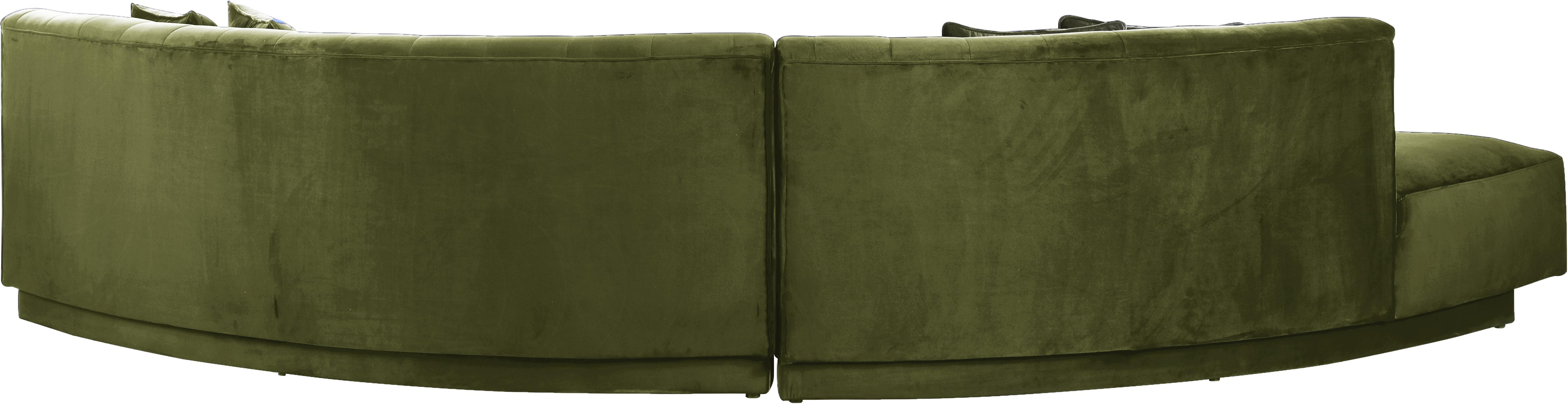 Kenzi Olive Velvet 2pc. Sectional - Luxury Home Furniture (MI)