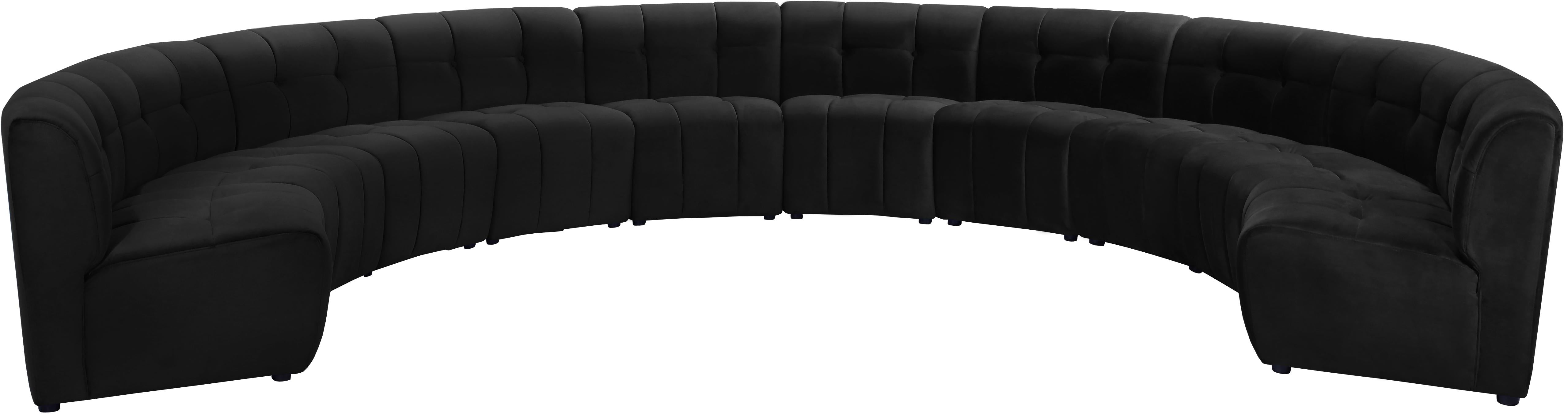 Limitless Black Velvet 10pc. Modular Sectional - Luxury Home Furniture (MI)
