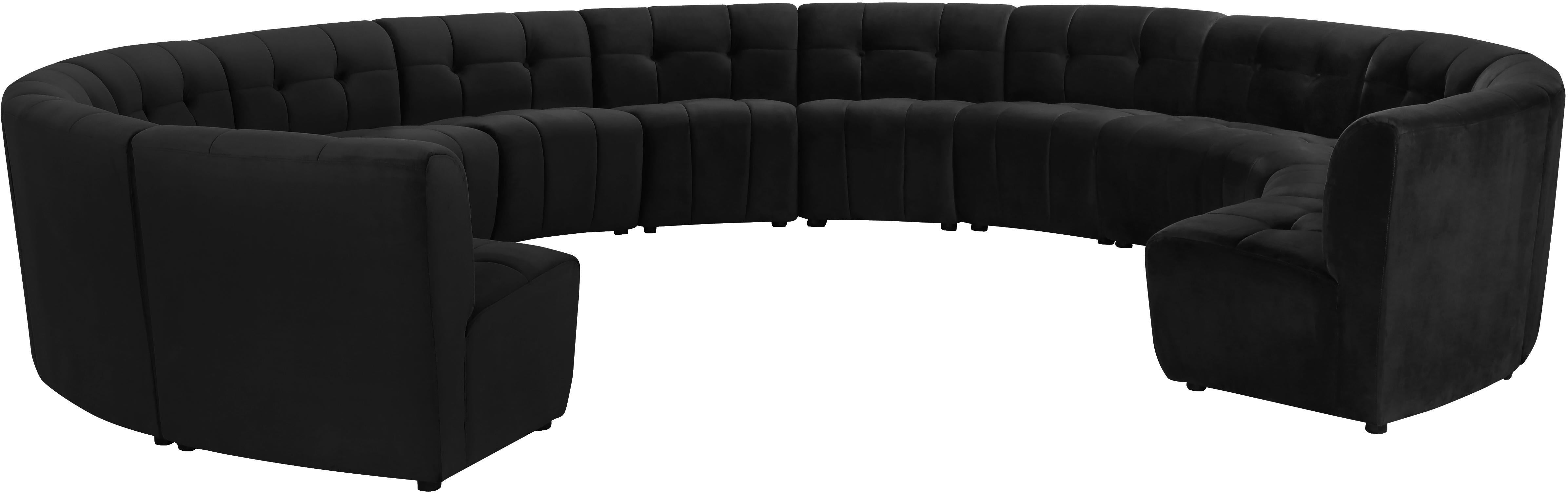 Limitless Black Velvet 13pc. Modular Sectional - Luxury Home Furniture (MI)