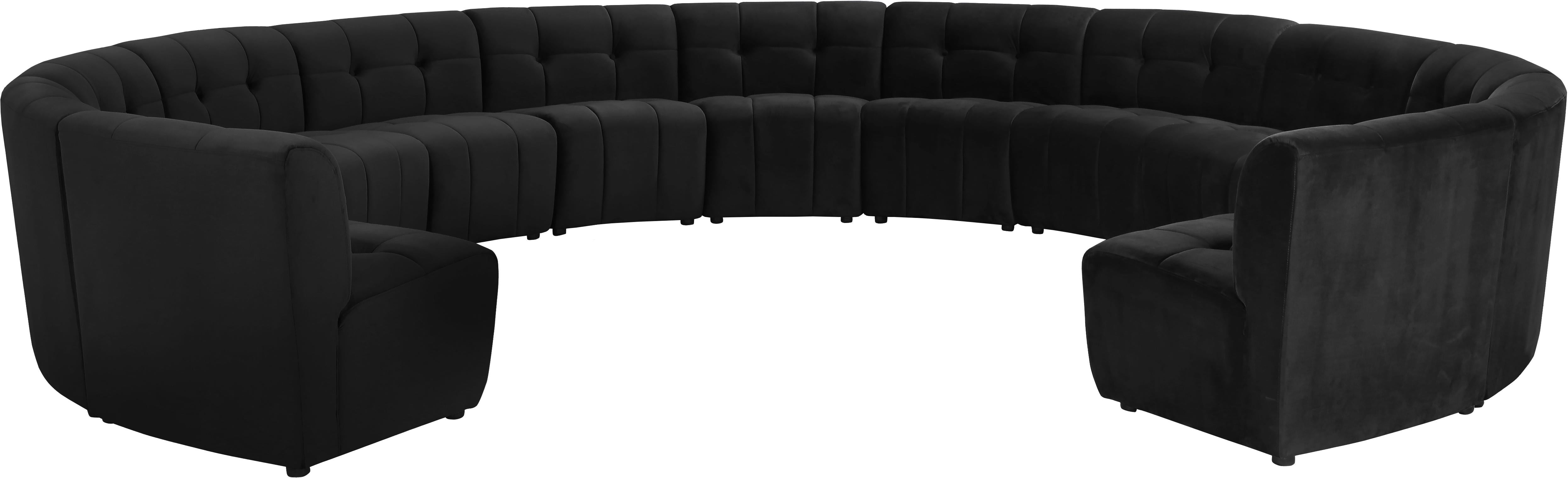 Limitless Black Velvet 13pc. Modular Sectional - Luxury Home Furniture (MI)