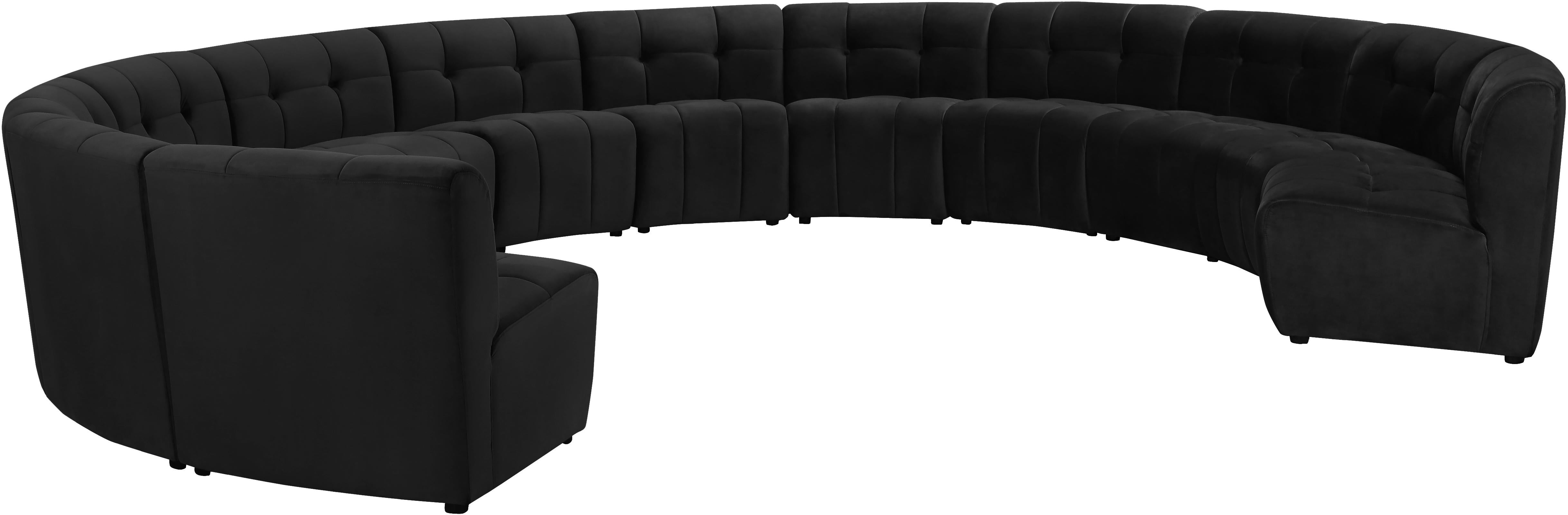 Limitless Black Velvet 12pc. Modular Sectional - Luxury Home Furniture (MI)