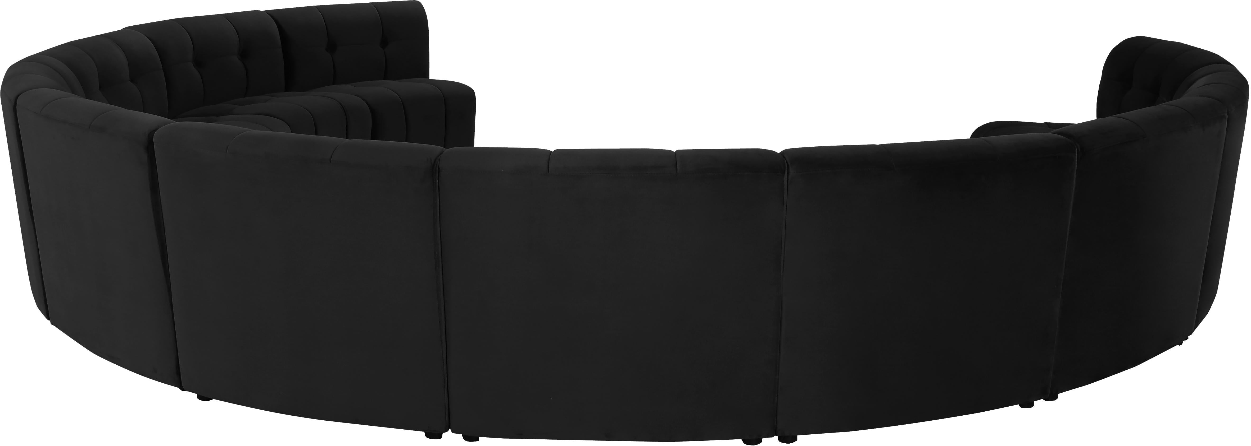 Limitless Black Velvet 11pc. Modular Sectional - Luxury Home Furniture (MI)