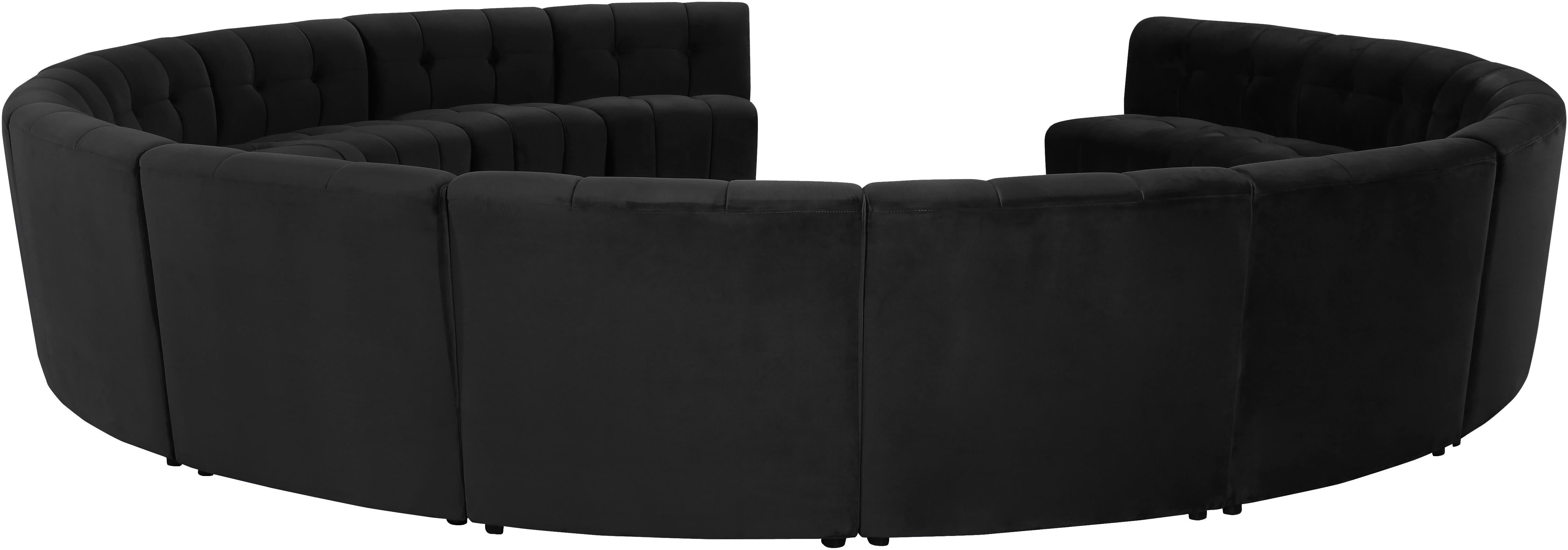 Limitless Black Velvet 14pc. Modular Sectional - Luxury Home Furniture (MI)