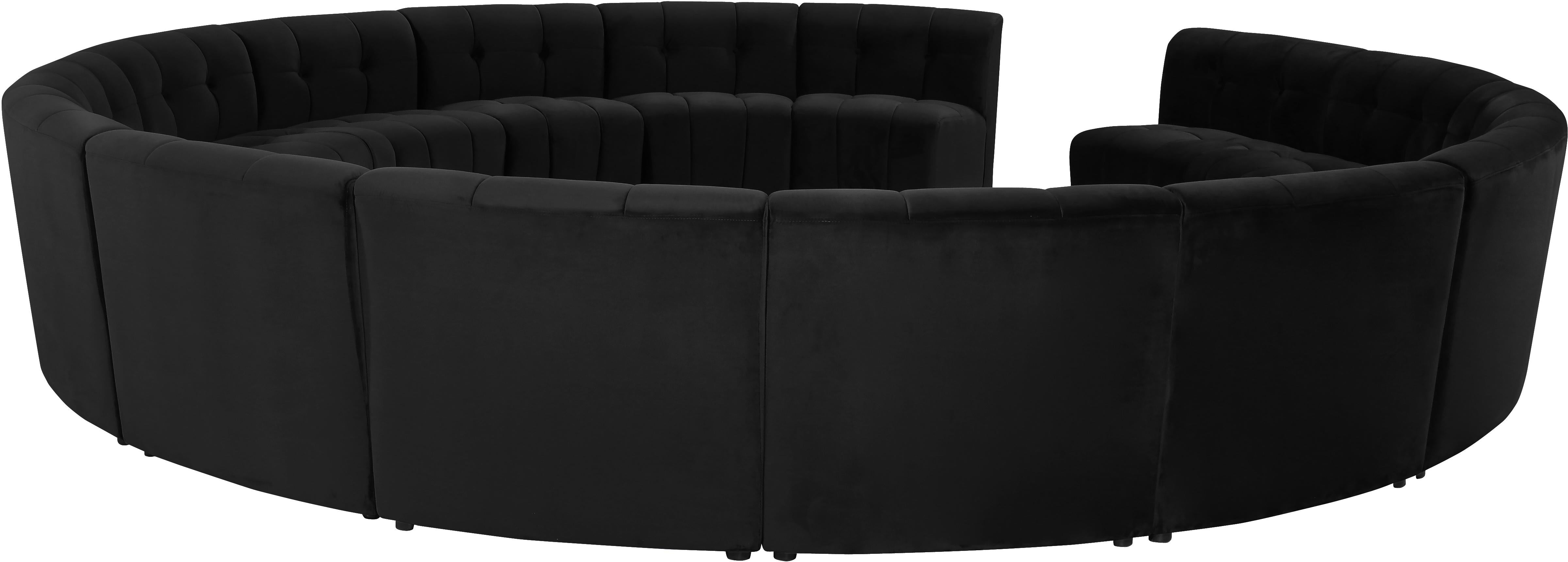Limitless Black Velvet 15pc. Modular Sectional - Luxury Home Furniture (MI)