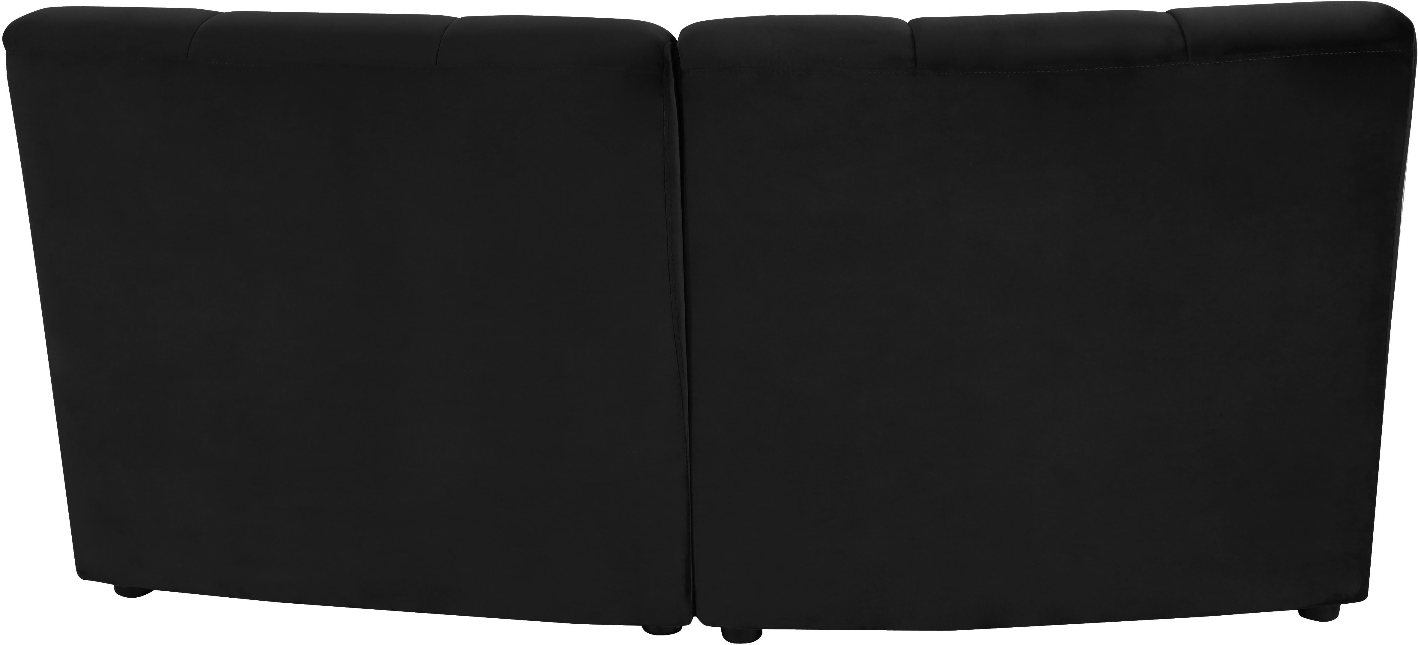 Limitless Black Velvet 2pc. Modular Sectional - Luxury Home Furniture (MI)