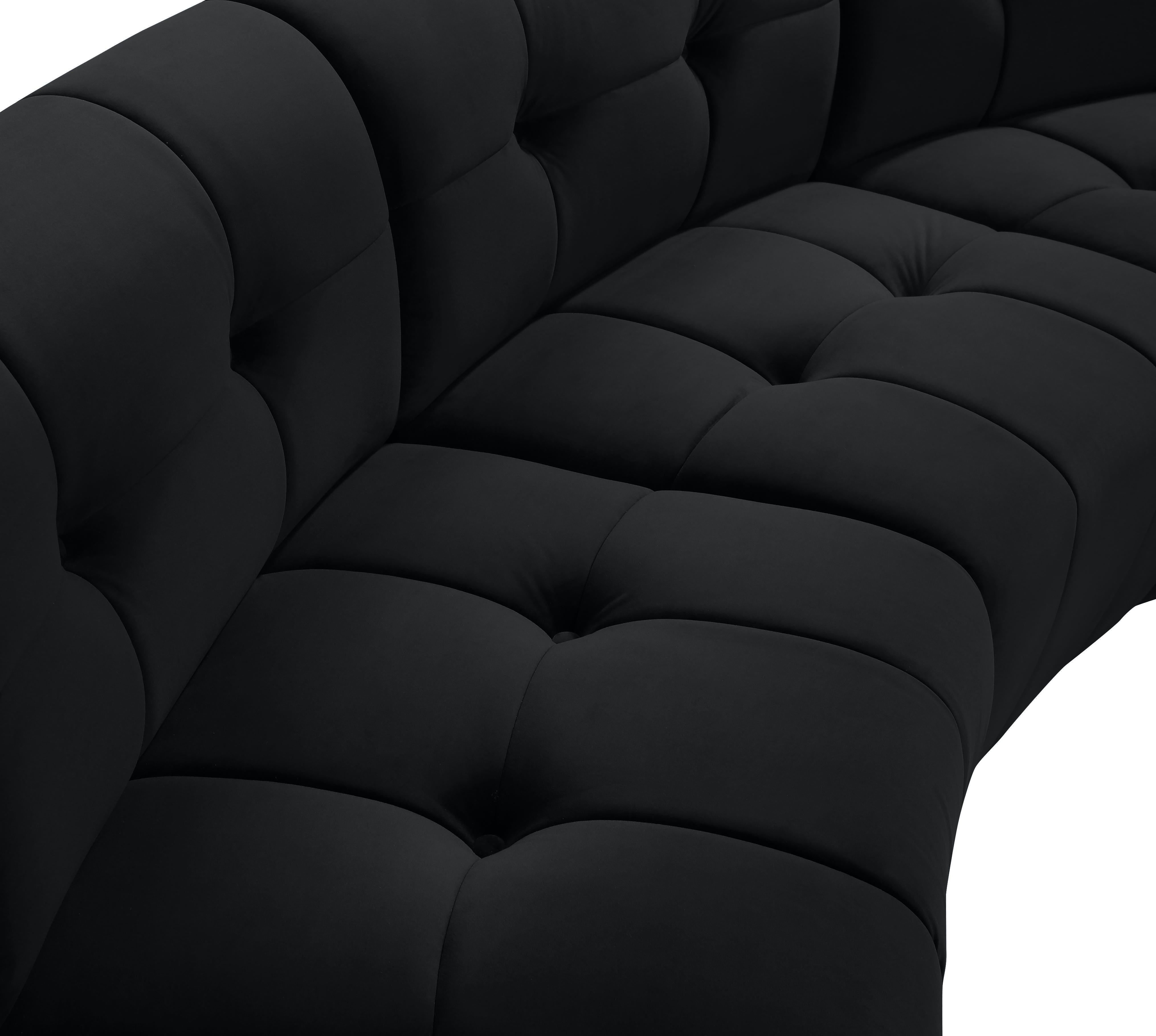 Limitless Black Velvet 2pc. Modular Sectional - Luxury Home Furniture (MI)